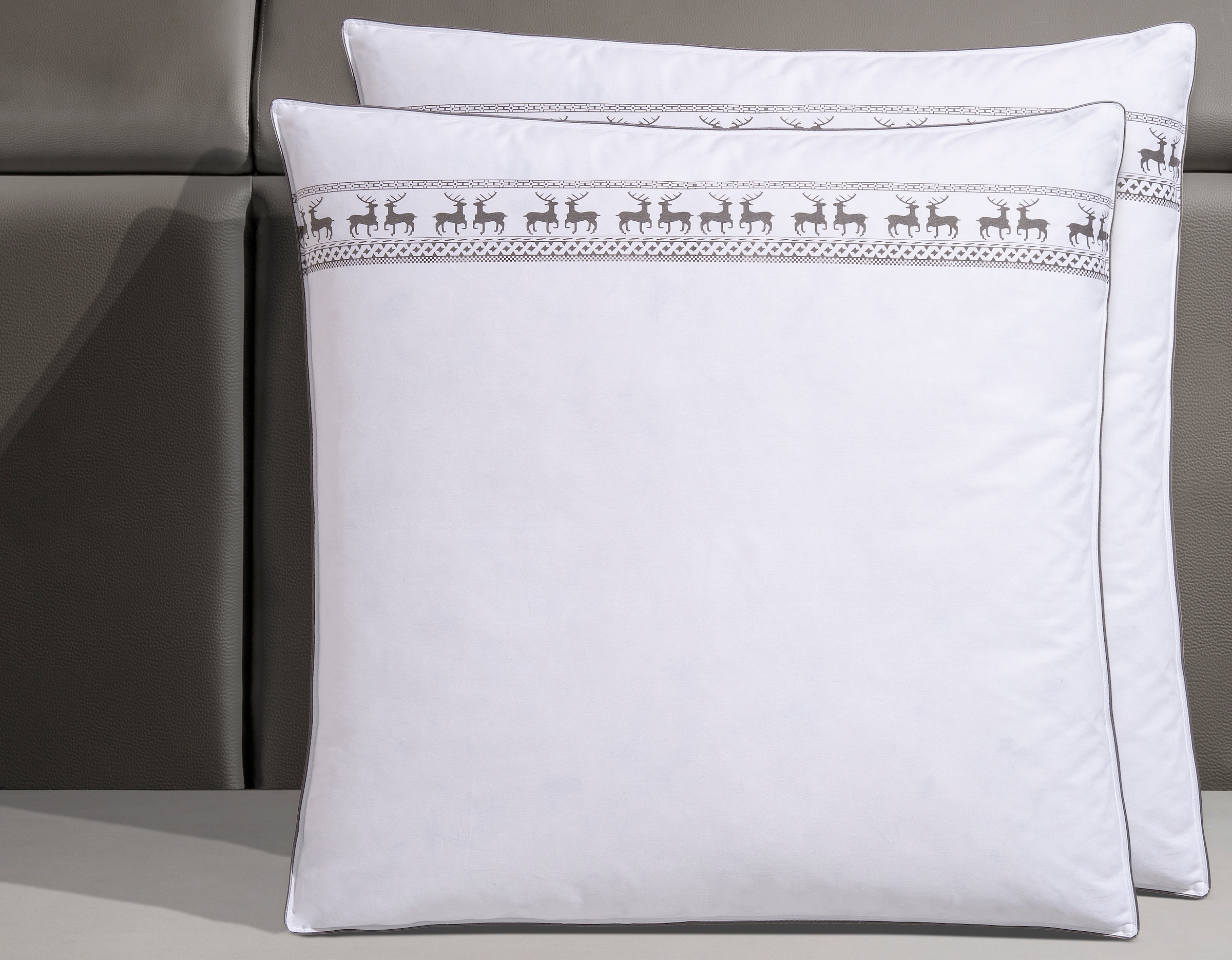 Älgdröm Federkopfkissen »Sorsele Kopfkissen 40x80cm oder 80x80 cm, 2-tlg«, Füllung: 90% Federn & 10% Daunen, Bezug: Baumwolle, (2 St.), Kissen im Spar-Set, Made in Germany