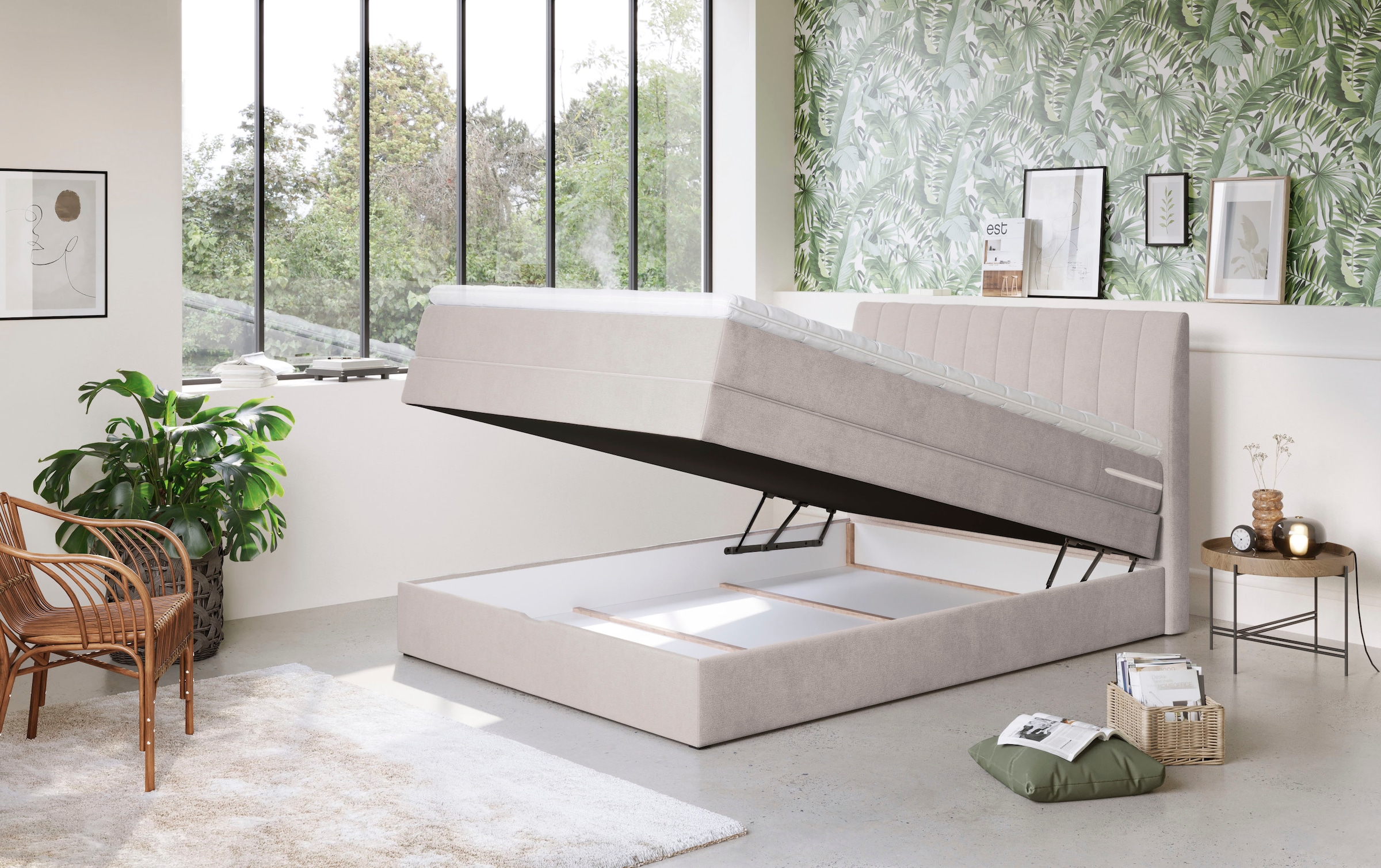 COTTA Boxspringbett »Shark inkl. Bettkasten und Topper«, erhältlich in den Breiten 140x200cm, 160x200cm und 180x200cm