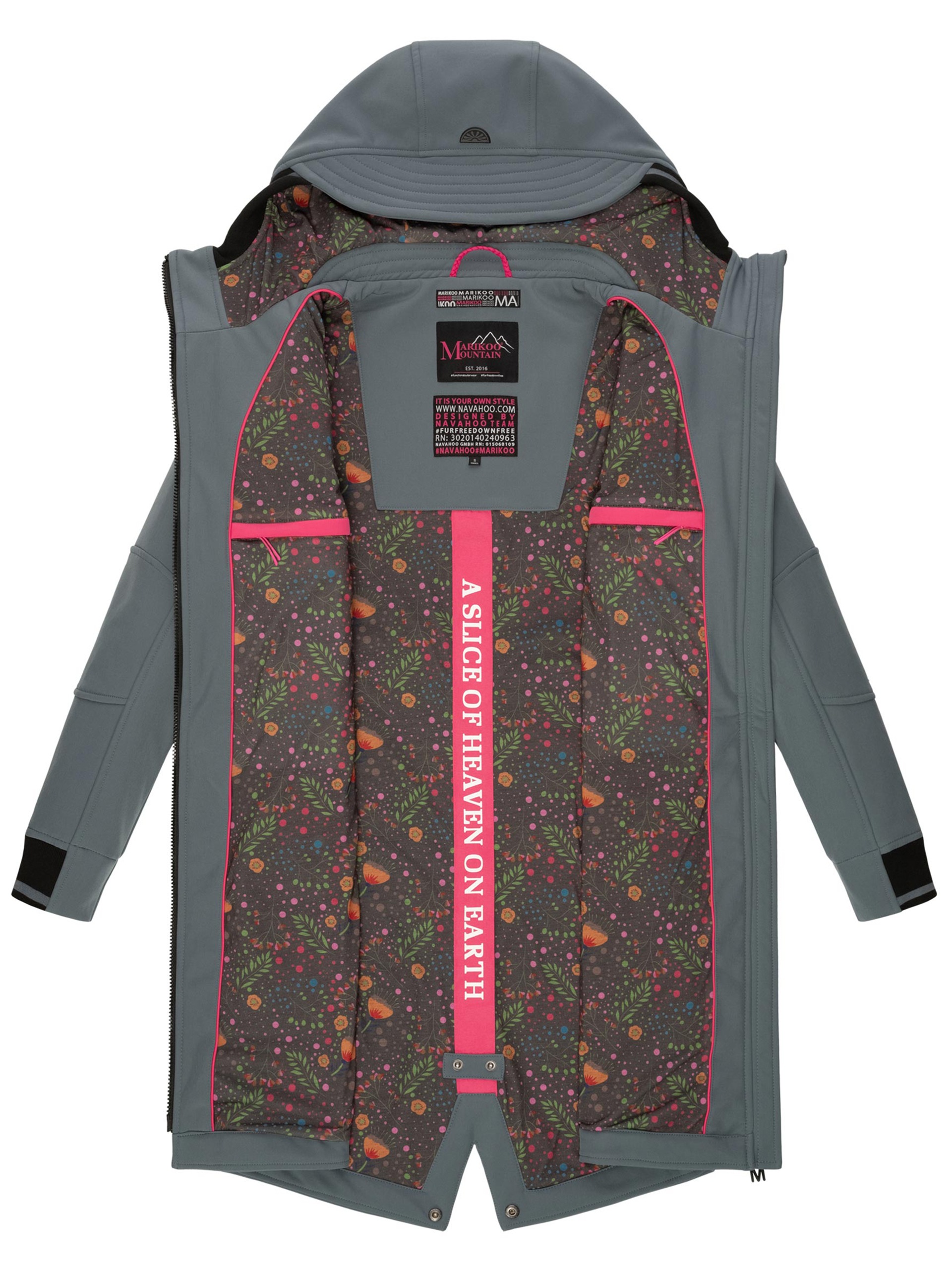 Marikoo Softshelljacke »Mount Furnica«, mit hochschließendem Kragen