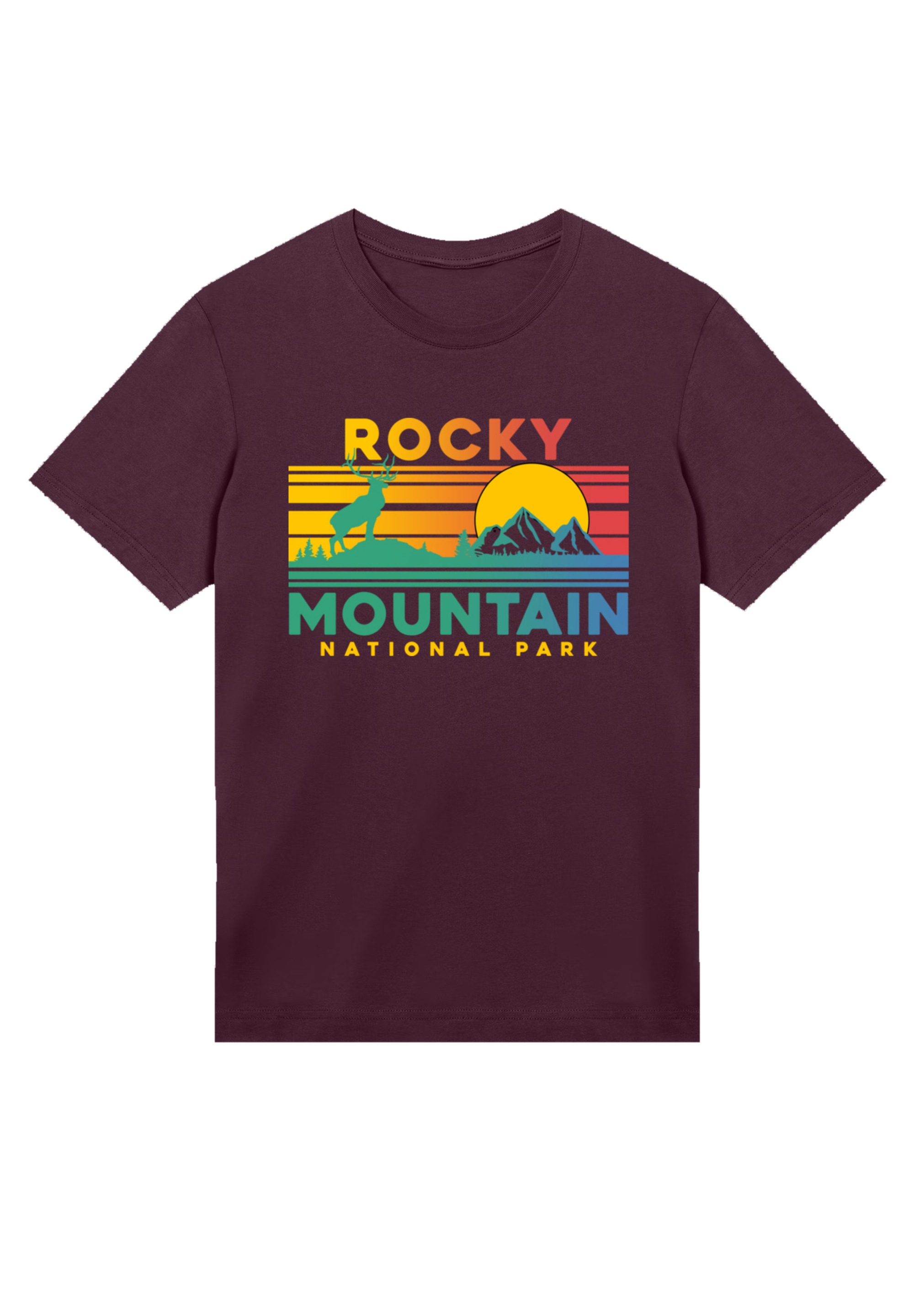 F4NT4STIC T-Shirt "US National Parks Rocky Mountain Sunset", Premium Qualit günstig online kaufen