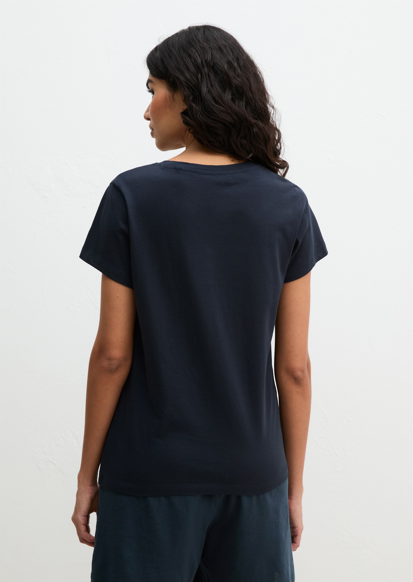 Marc O'Polo Pyjamaoberteil »Mix N Match Cotton Top SS« mit Rundhalsausschnitt und kurzem Arm