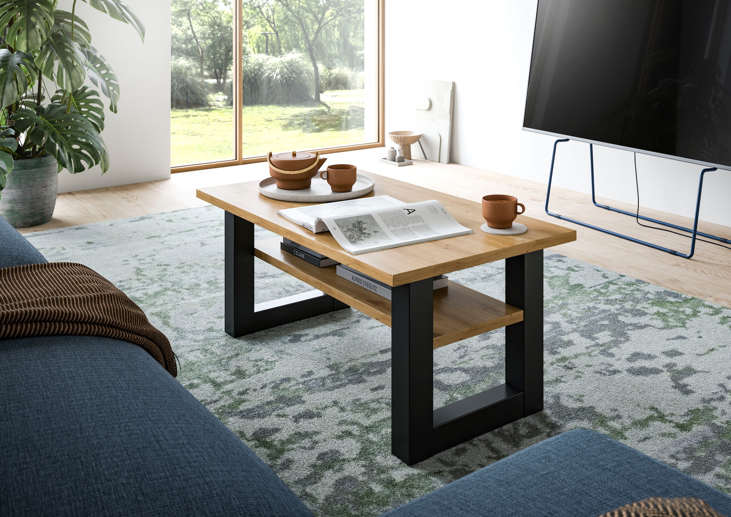INOSIGN Couchtisch »Rail, Breite 90 cm, mit Ablageboden, inklusive Kufengestell«, Wohnzimmertisch, Beistelltisch