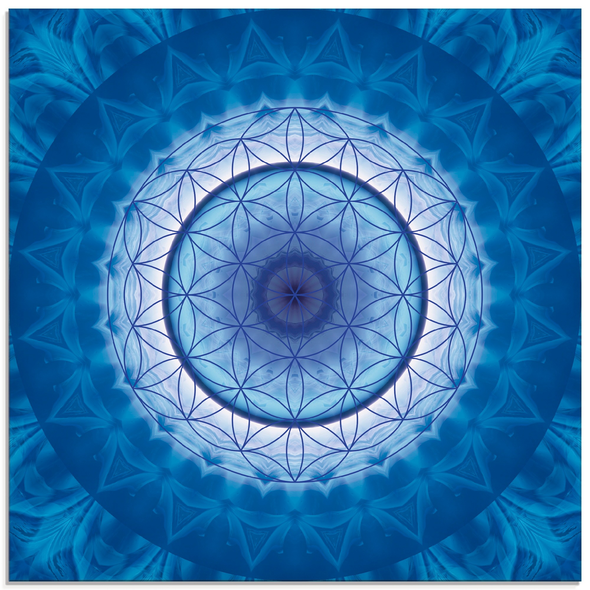 Artland Glasbild "Blume des Lebens 2", Muster, (1 St.), in verschiedenen Größen