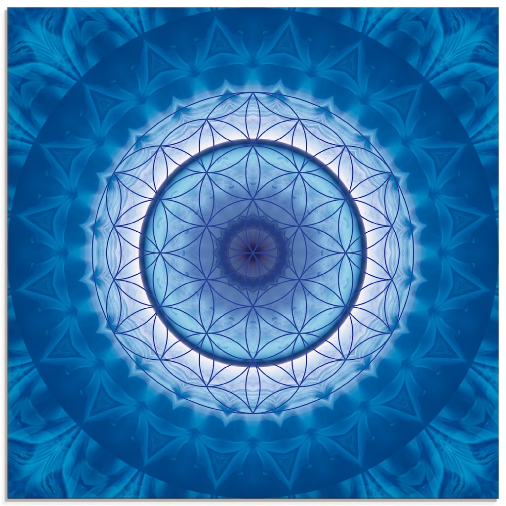 Artland Glasbild »Blume des Lebens 2«, Muster, (1 St.)