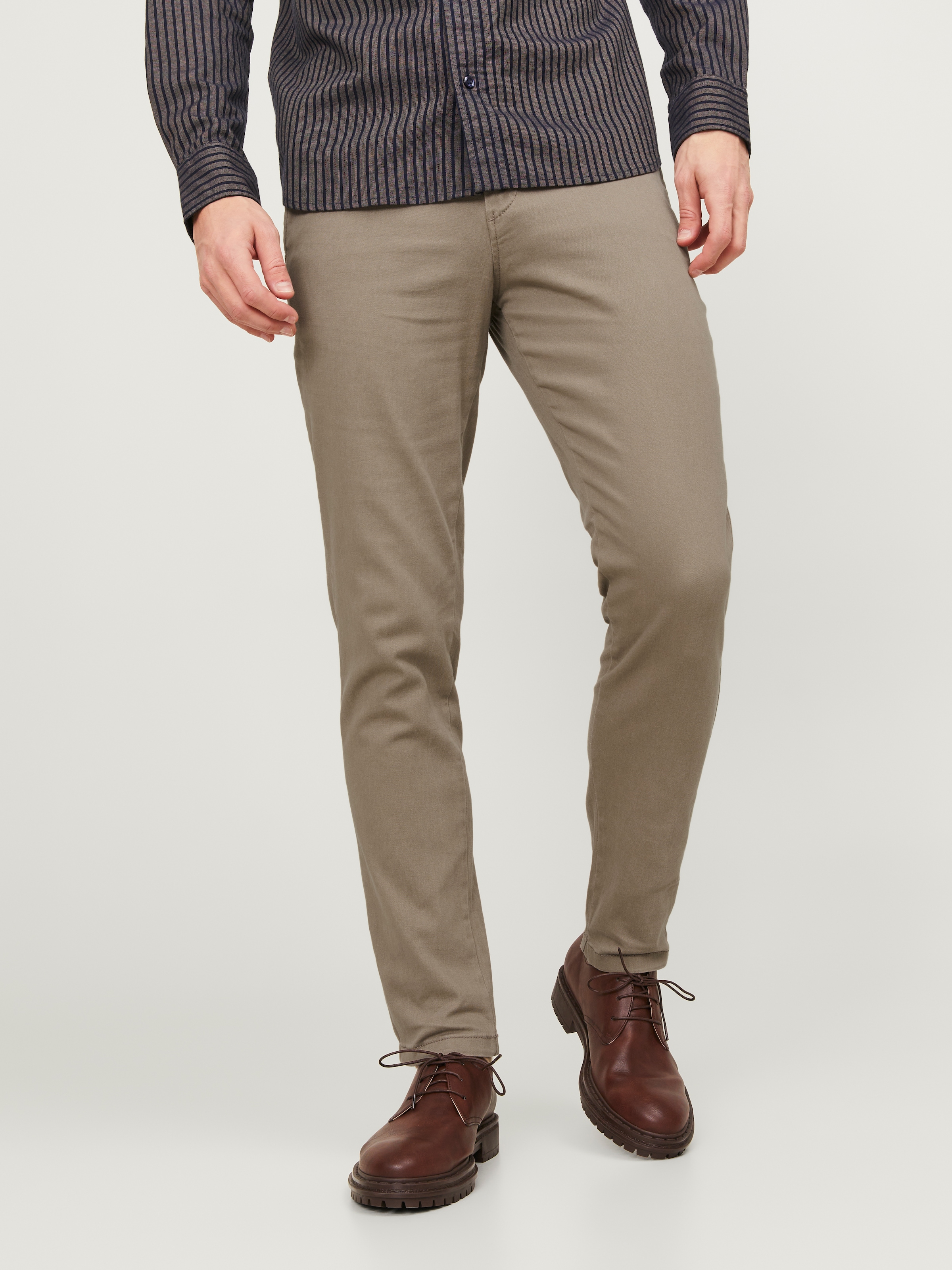 Jack & Jones Chinohose "JPSTMARCO mit schmalem Bein und pflegeleichtem Stoff" washed, modisch, schmal, Baumwollmischung