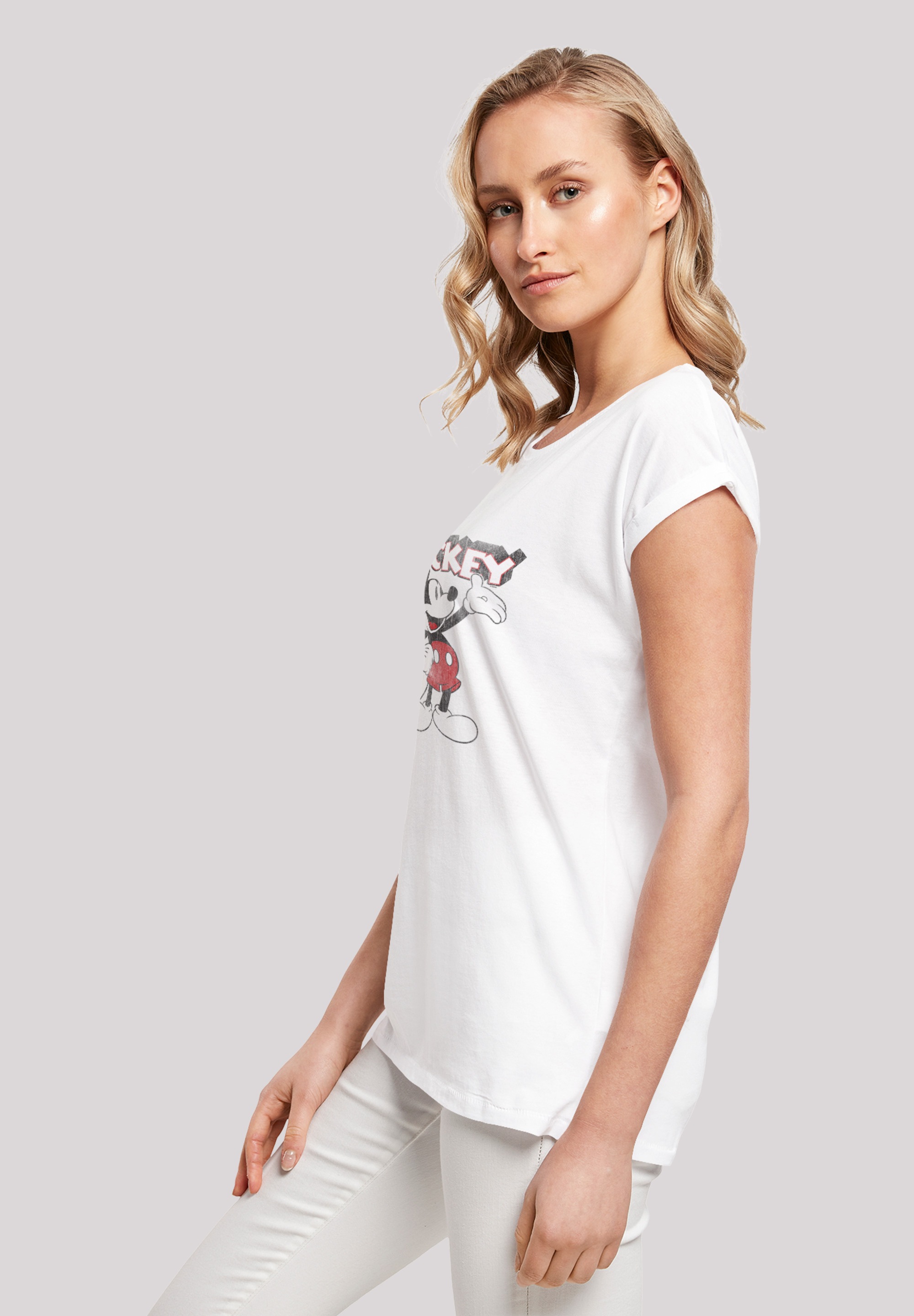 F4NT4STIC T-Shirt »Disney Mickey Mouse Presents Classic Micky Maus«, Damen,Premium Merch,Regular-Fit,Kurze Ärmel,Bedruckt