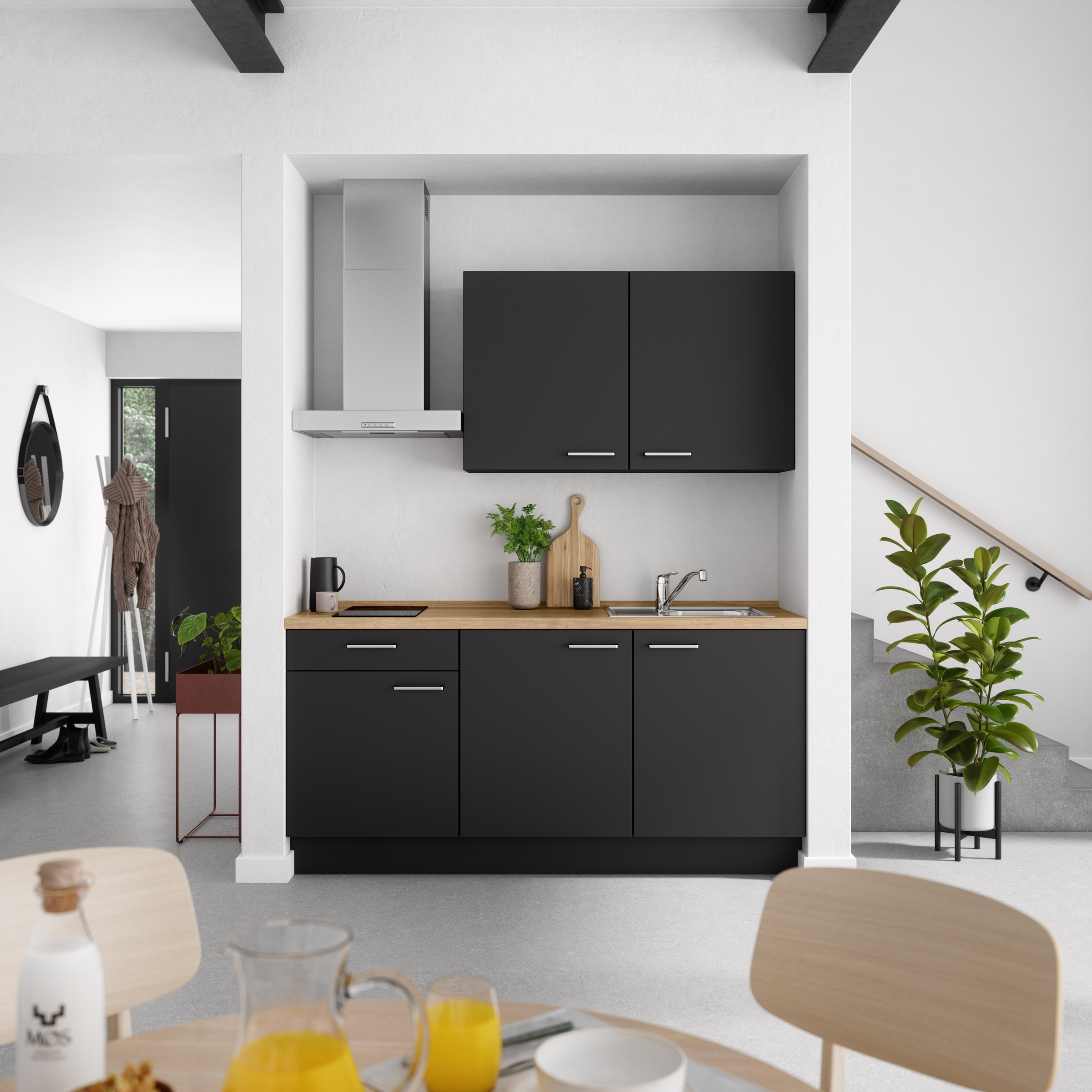 nobilia® Küchenzeile »"Touch I"«, vormontiert, Ausrichtung wählbar, Breite 180 cm, wahlw. mit E-Geräten