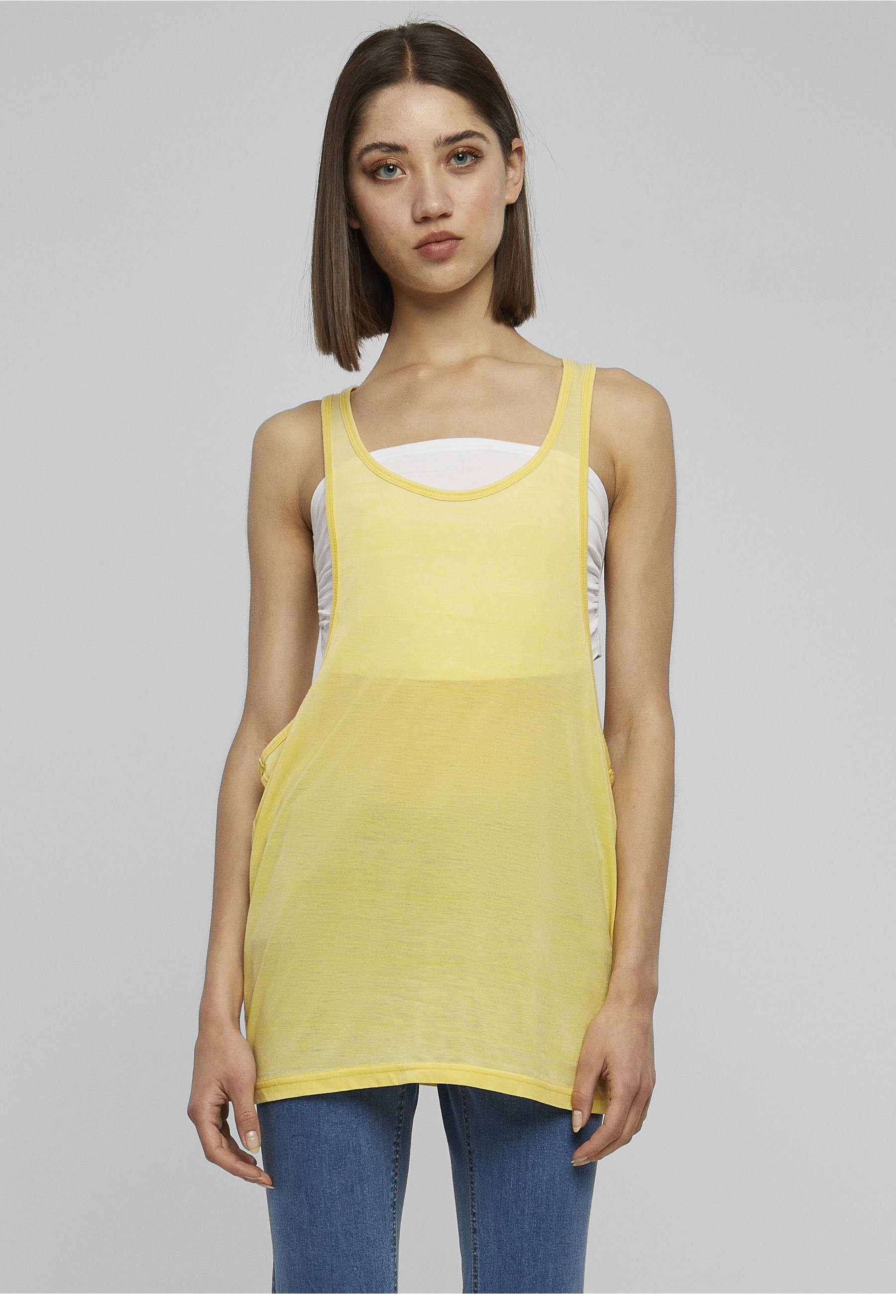URBAN CLASSICS Tanktop »Urban Classics Damen Ladies Loose Burnout Tank« 1 Stk.