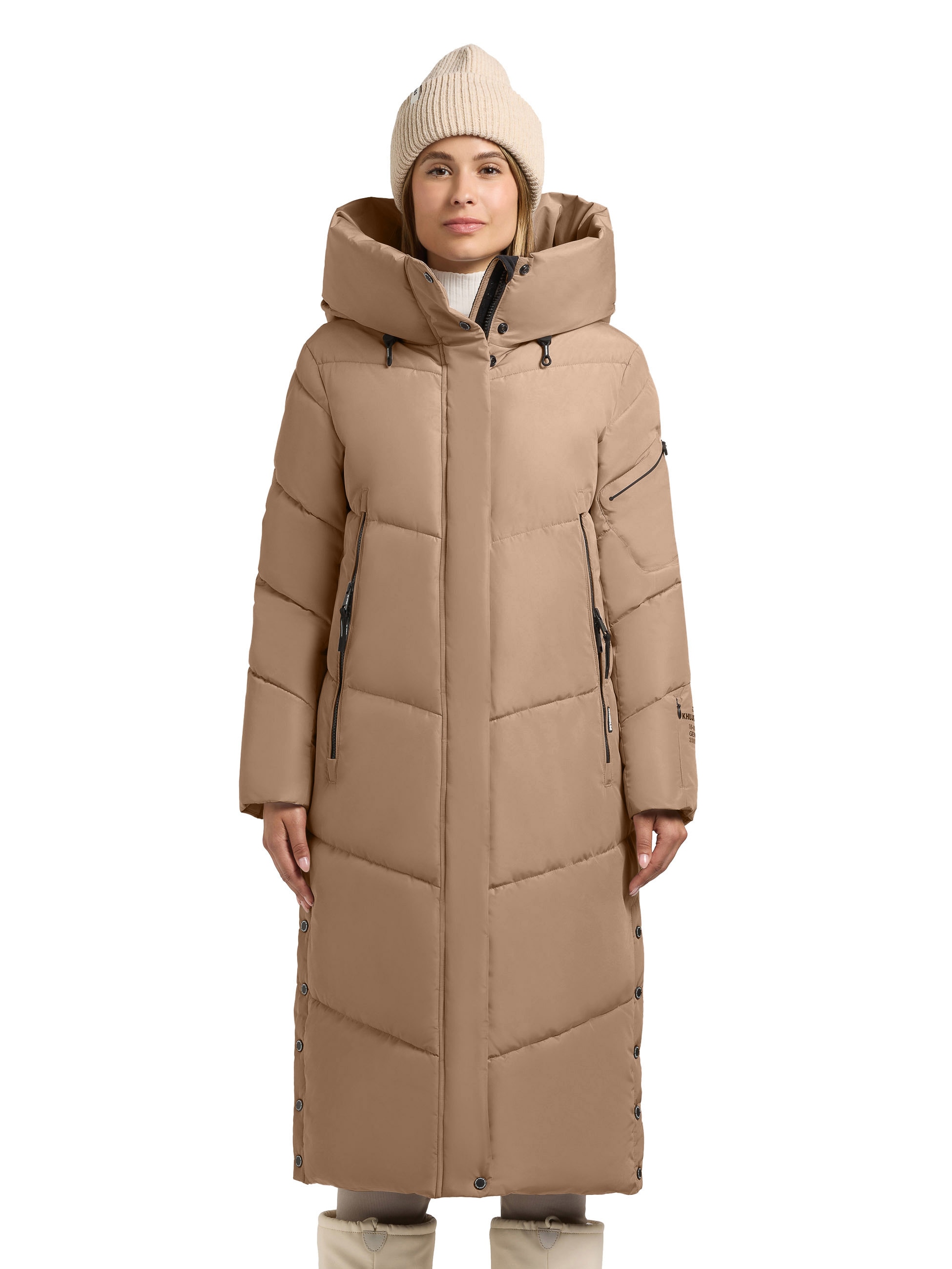 khujo Steppmantel "PULSET MATT" große Kapuze, Reißverschlusstaschen günstig online kaufen