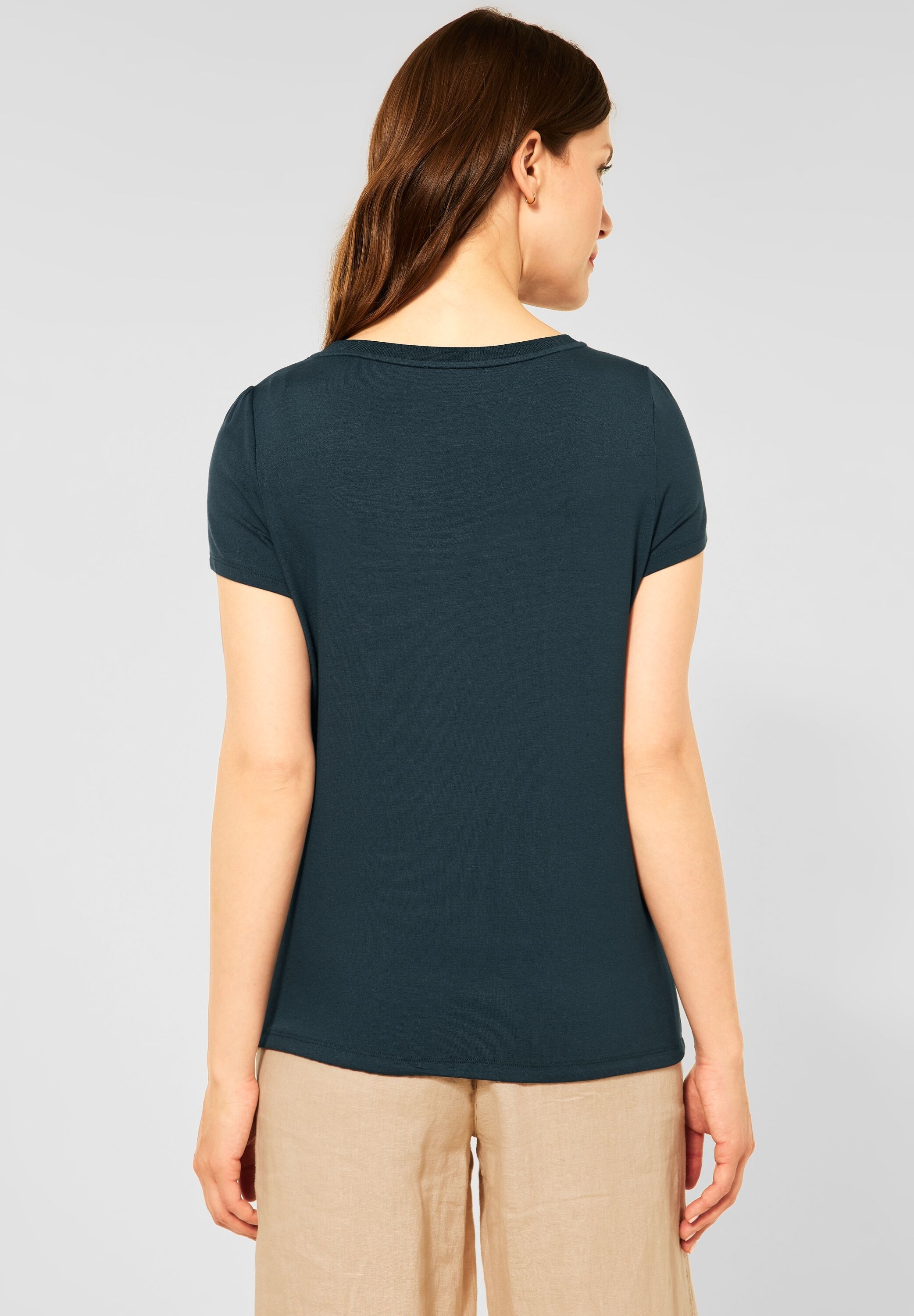 STREET ONE T-Shirt, mit Rippstrickdetails für bestellen | BAUR