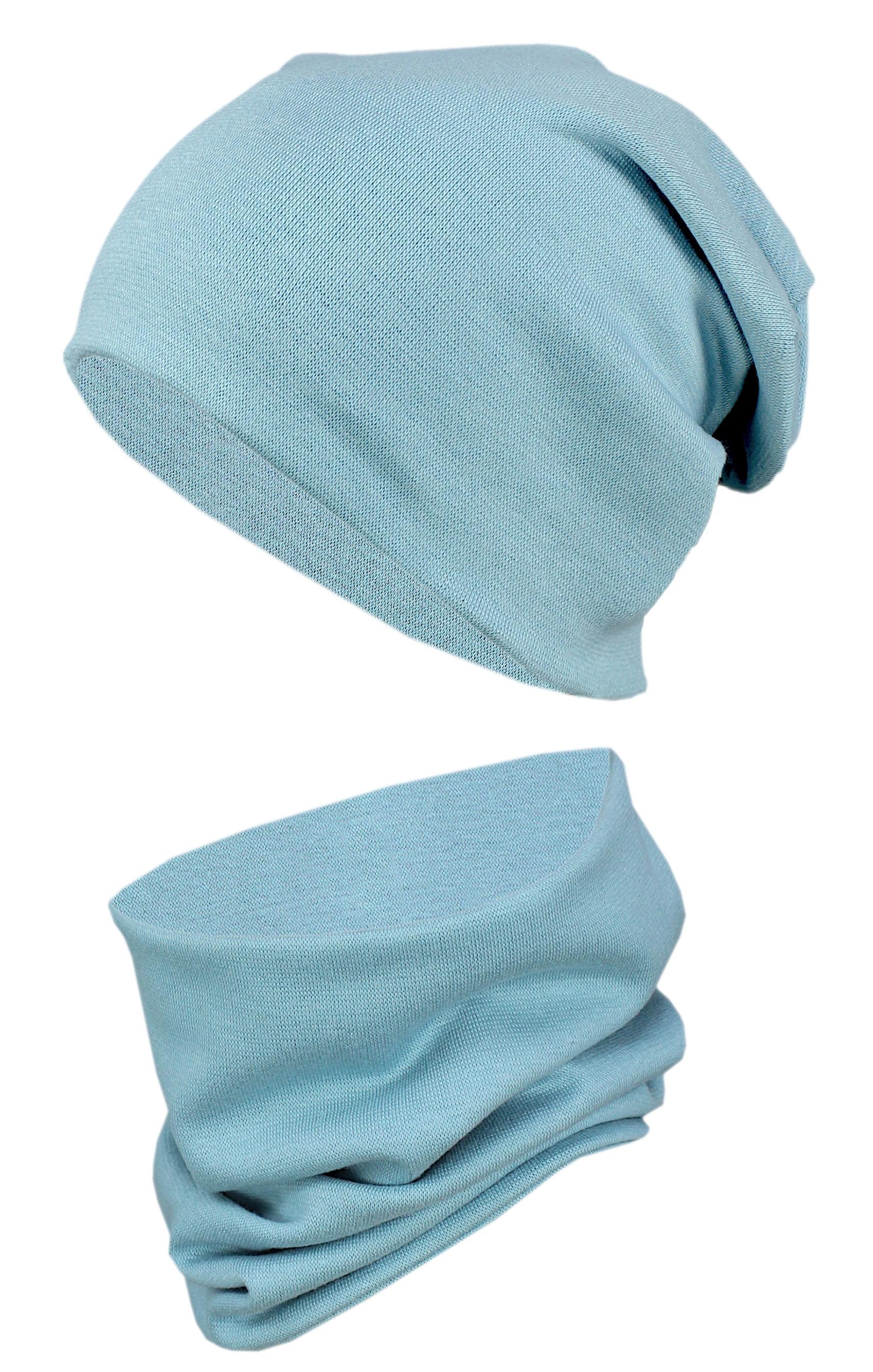 TupTam Beanie "Mütze Unisex Kinder Beanie Mütze Schlauchschal Set"