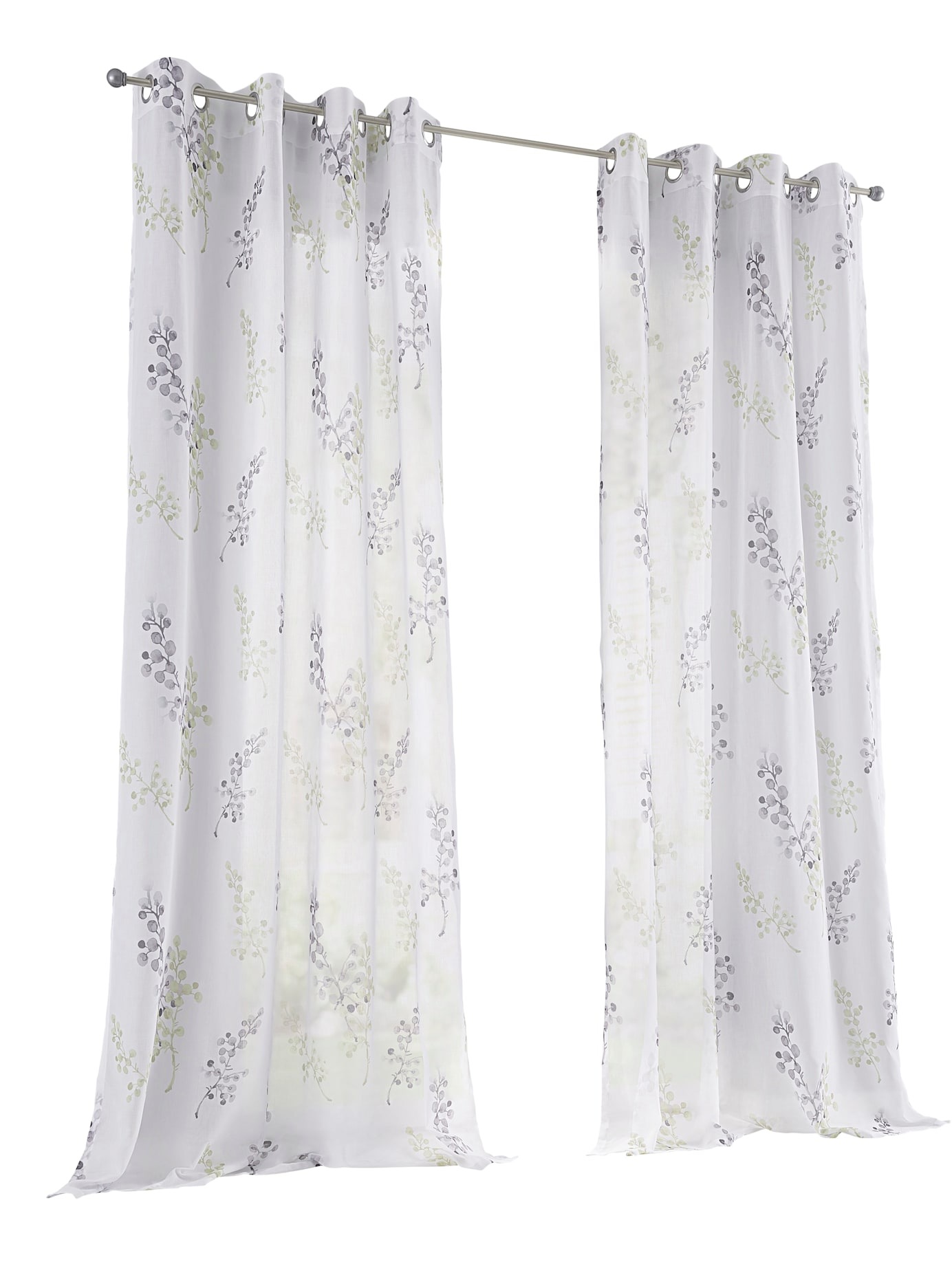 Gardine HEINE HOME, B:135cm H:245cm, grün, Polyester, Gardinen