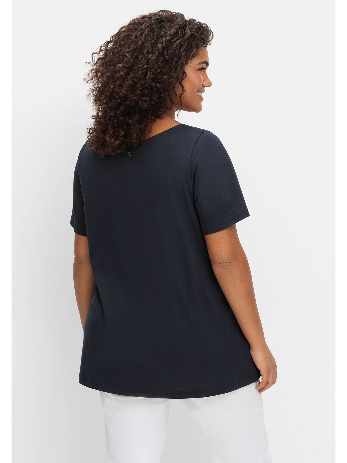 Sheego T-Shirt »Große Größen«, mit Flügelärmeln und Karree-Ausschnitt