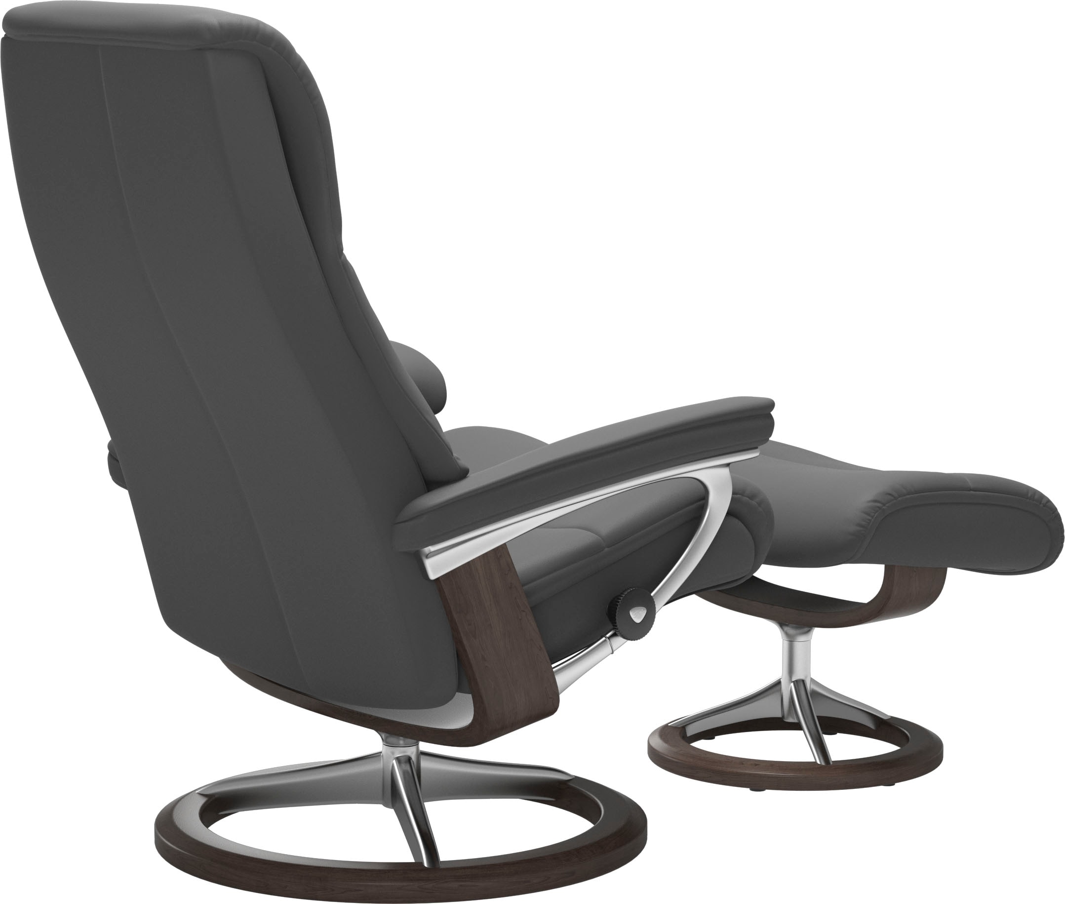 Stressless® Relaxsessel »View« Set, Relaxsessel mit Hocker,  mit Signature Base, Größe M,Gestell Wenge