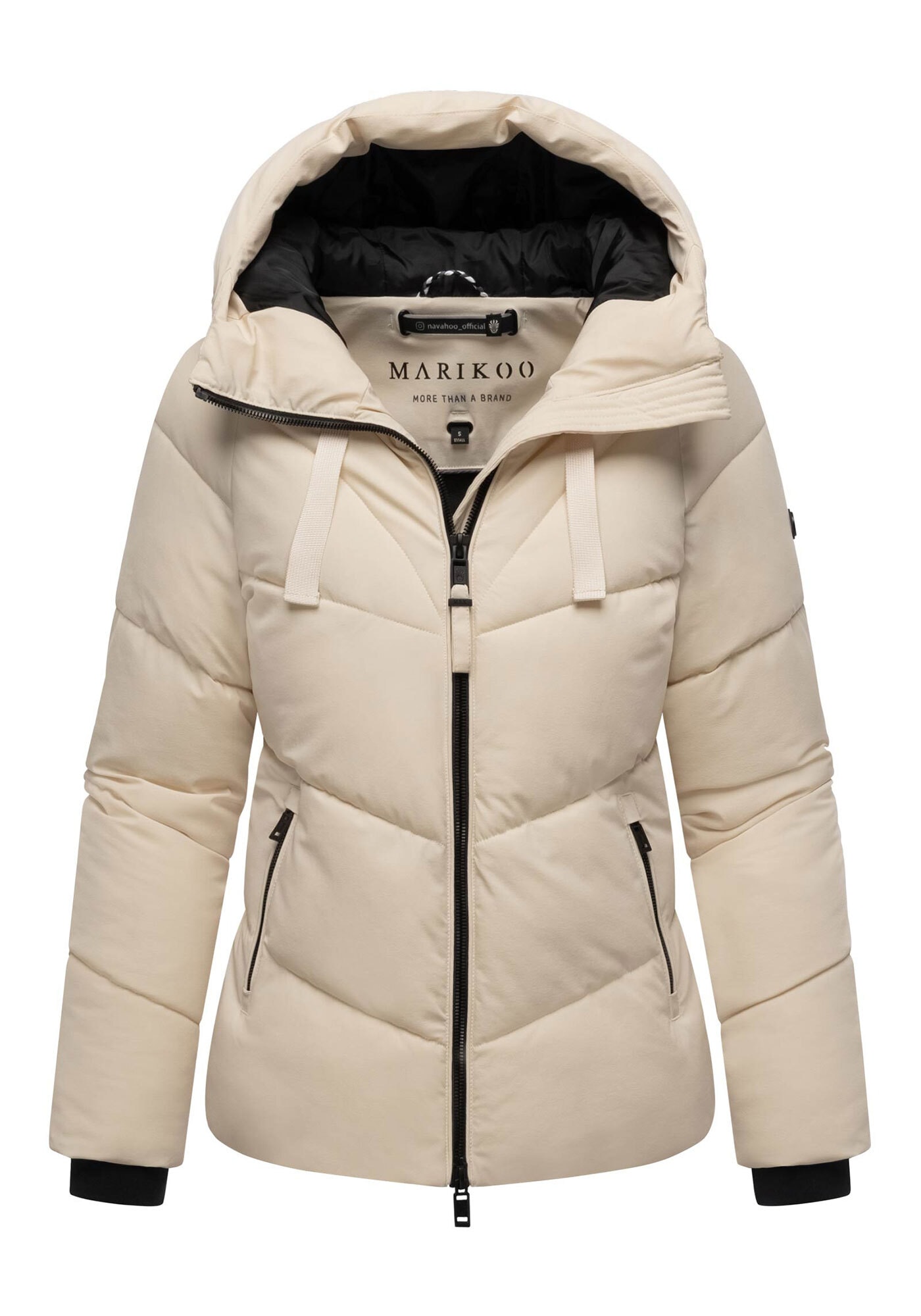 Marikoo Winterjacke »Kwamee« Schräg gesteppte Winterjacke mit fester Kapuze