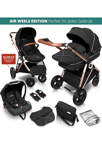 Kombi-Kinderwagen »Halime AIR 3in1, Anthracite Gold«