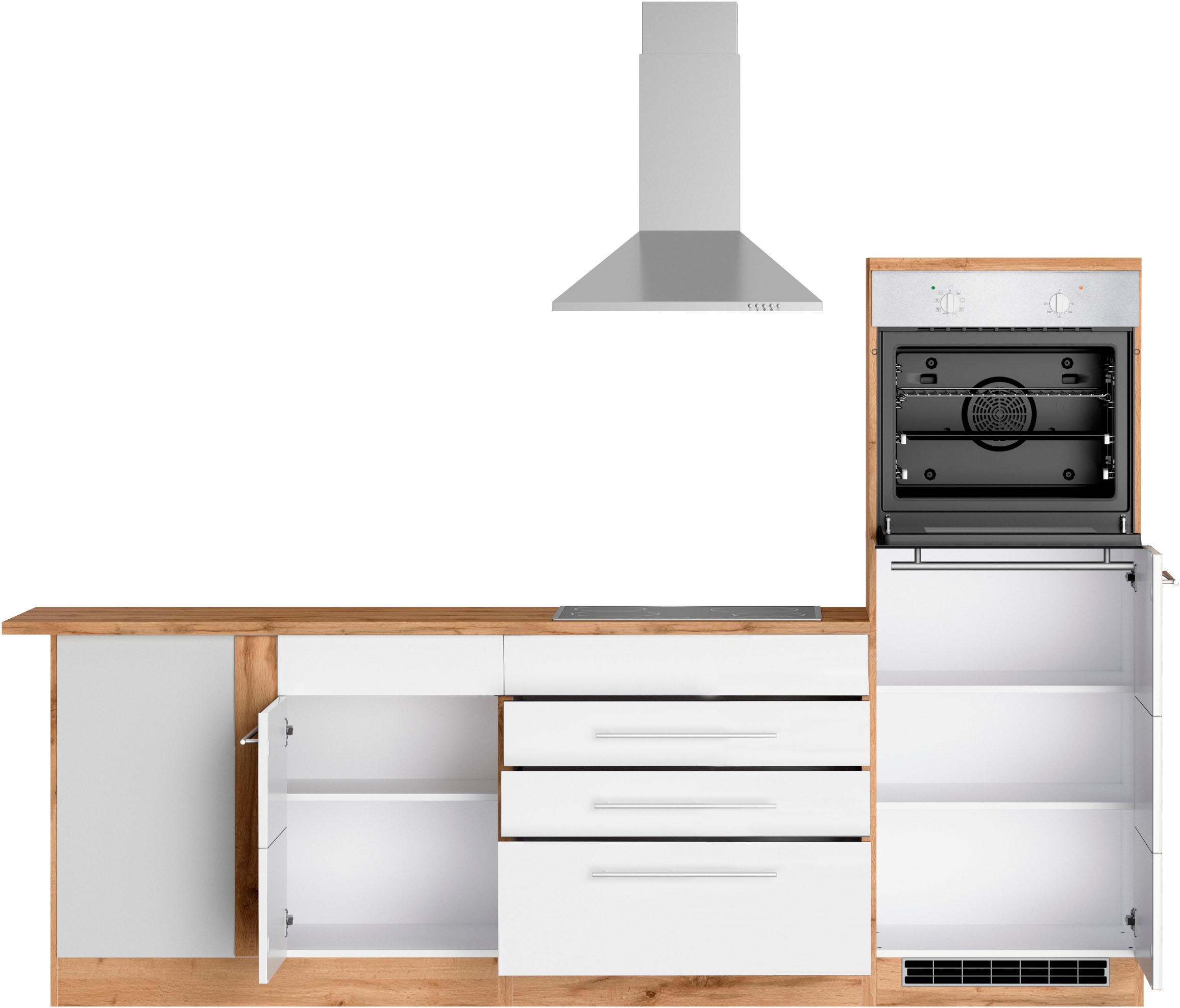 KOCHSTATION Winkelküche »KS-Wien« Stellbreite 220 x 250 cm, wahlweise mit E-Geräten