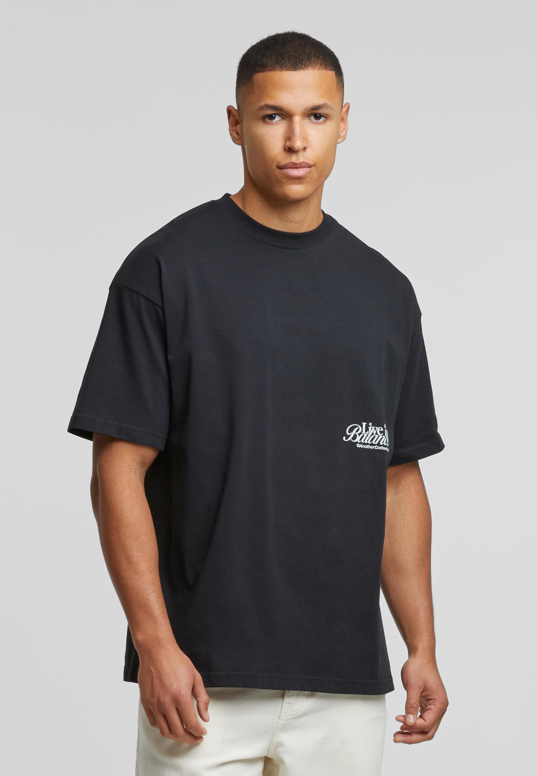 Another Cotton Lab T-Shirt »Another Cotton Lab Live in Balance Heavy Oversized T-Shirt«, (1 tlg.)