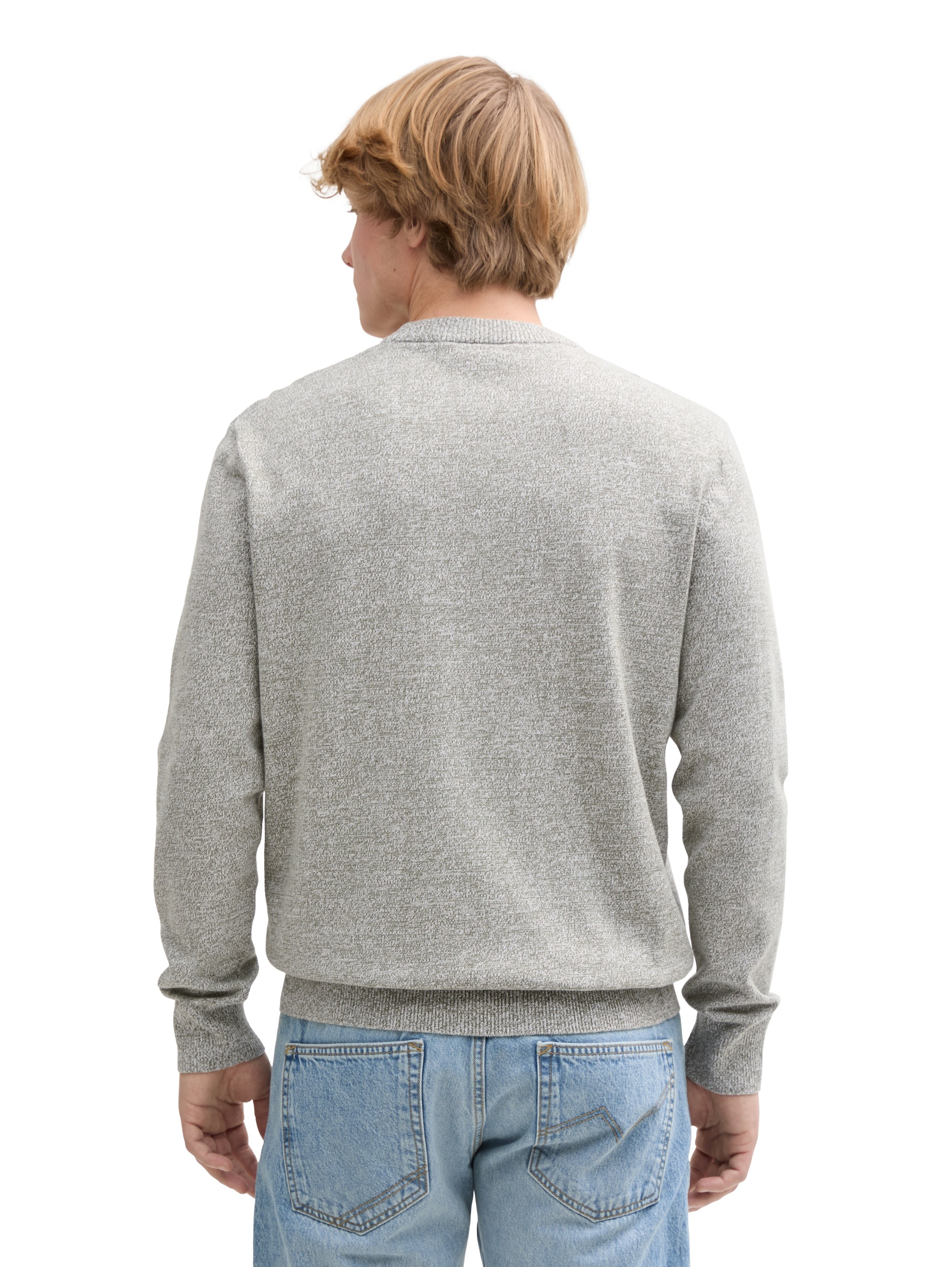 TOM TAILOR Denim Strickpullover, in melierter Optik