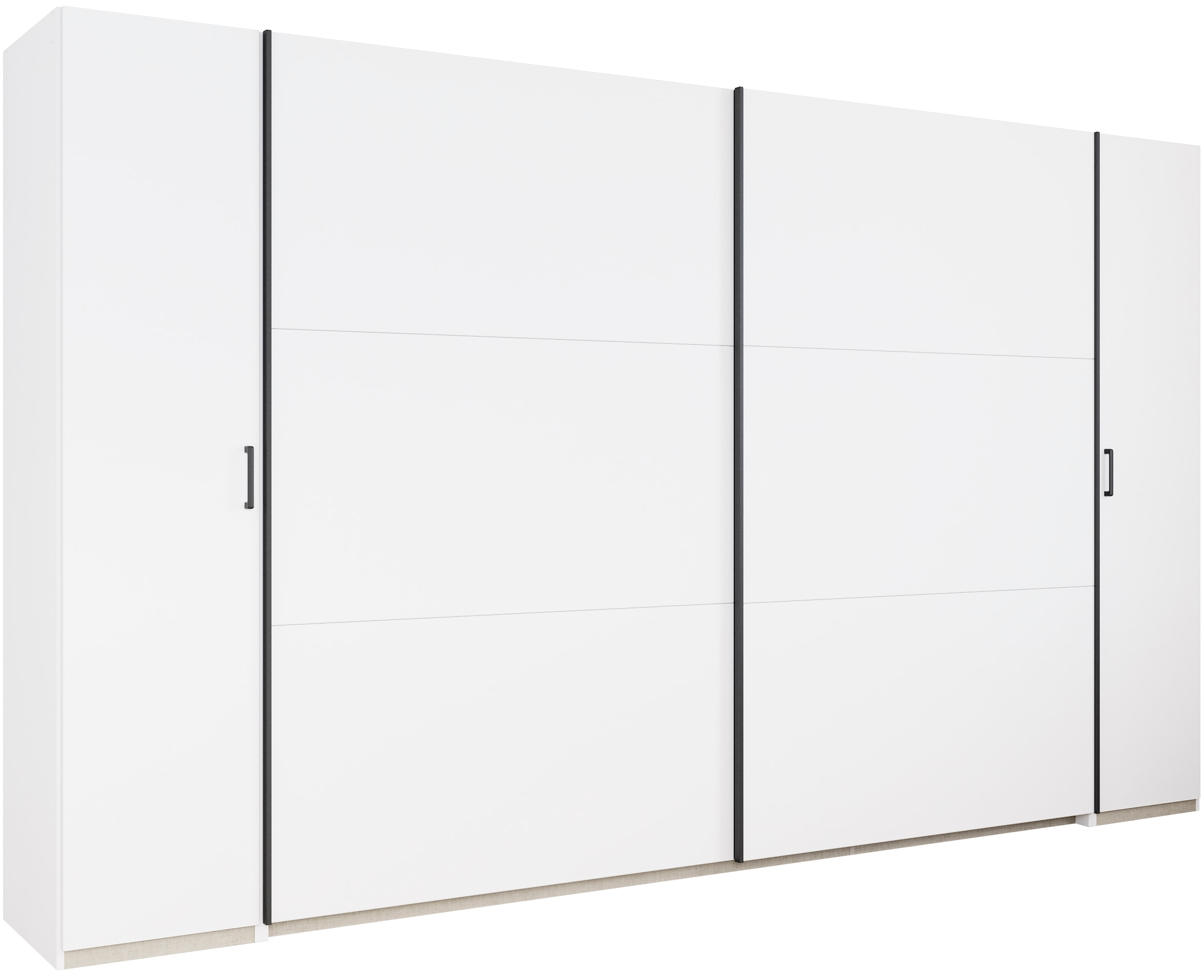 rauch Schwebetürenschrank "Kleiderschrank Drehtürenschrank Schrank Garderobe KRONACH" in 3 Ausstattungen BASIC/CLASSIC/PREMIUM, Breiten 225/268/311/354 cm, mit Dreh- und Schwebetüren und vielen Einlegeböden MADE IN GERMANY