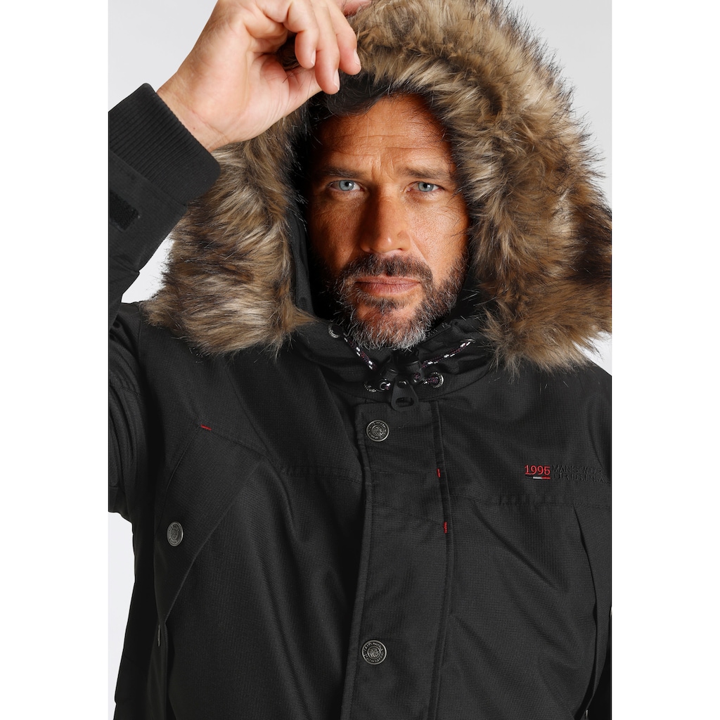 Man's World Parka, mit Kapuze, mit abnehmbaren Besatz