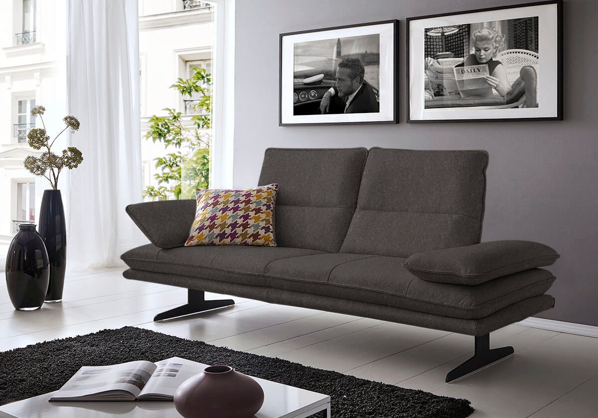 W.SCHILLIG 2-Sitzer "broadway, Designsofa mit tollem Sitzkomfort, Breite 216cm" Sitztiefenverstellung, Kopfteil- & Seitenteilverstellung, Breite 216cm