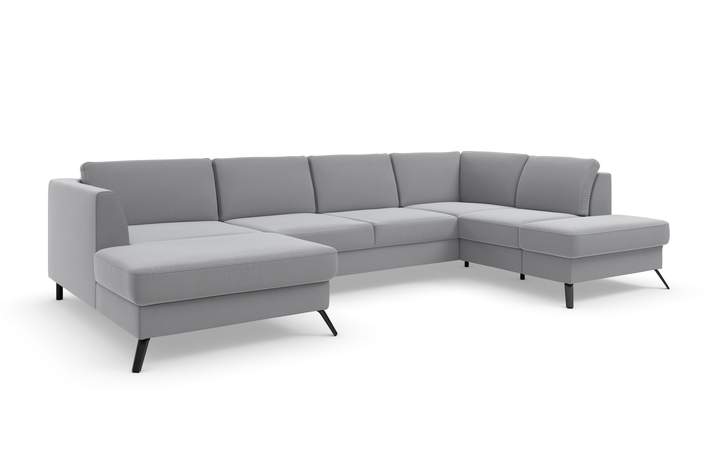 sit&more Wohnlandschaft »Olsen U-Form«, inklusive Sitztiefenverstellung, wahlweise mit Bettfunktion, 15cm hoch