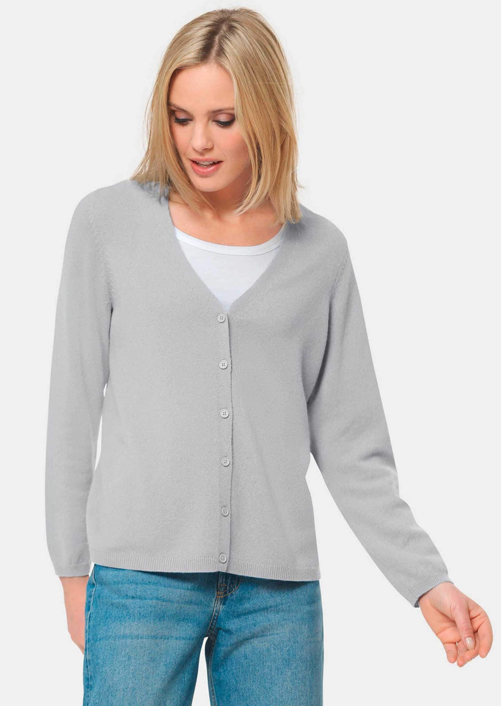 GOLDNER Strickjacke »Kaschmirstrickjacke mit V-Ausschnitt Weiche Kaschmirstrickjacke mit V-Ausschnitt«