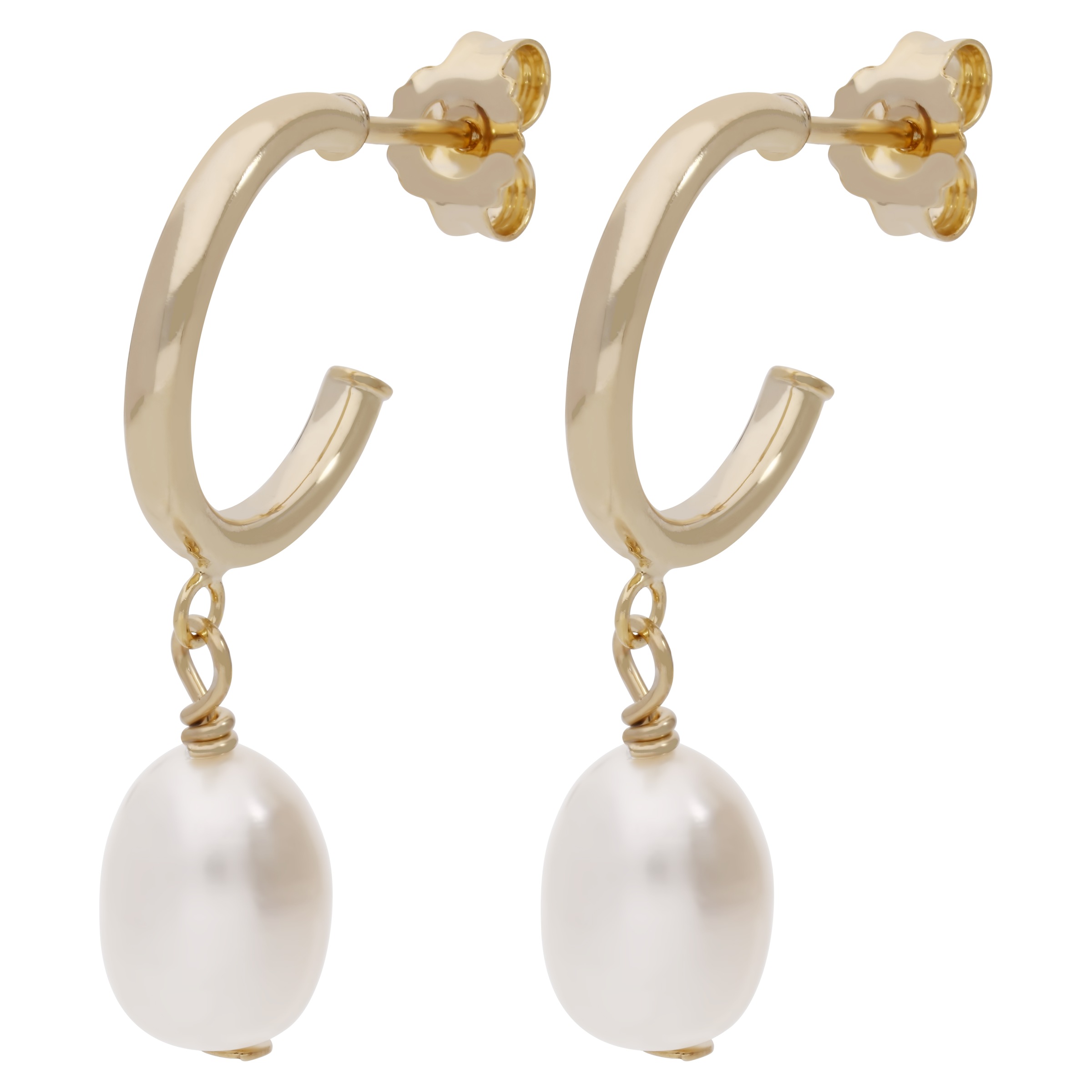 Firetti Paar Creolen »Schmuck Geschenk Silber 925 Ohrschmuck Ohrringe« mit Süßwasserzuchtperle