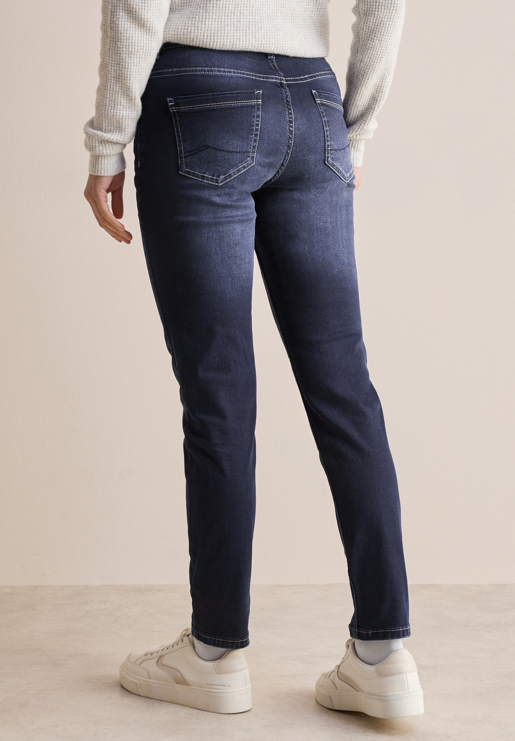 Cecil Slim-fit-Jeans, mit hohem Bund