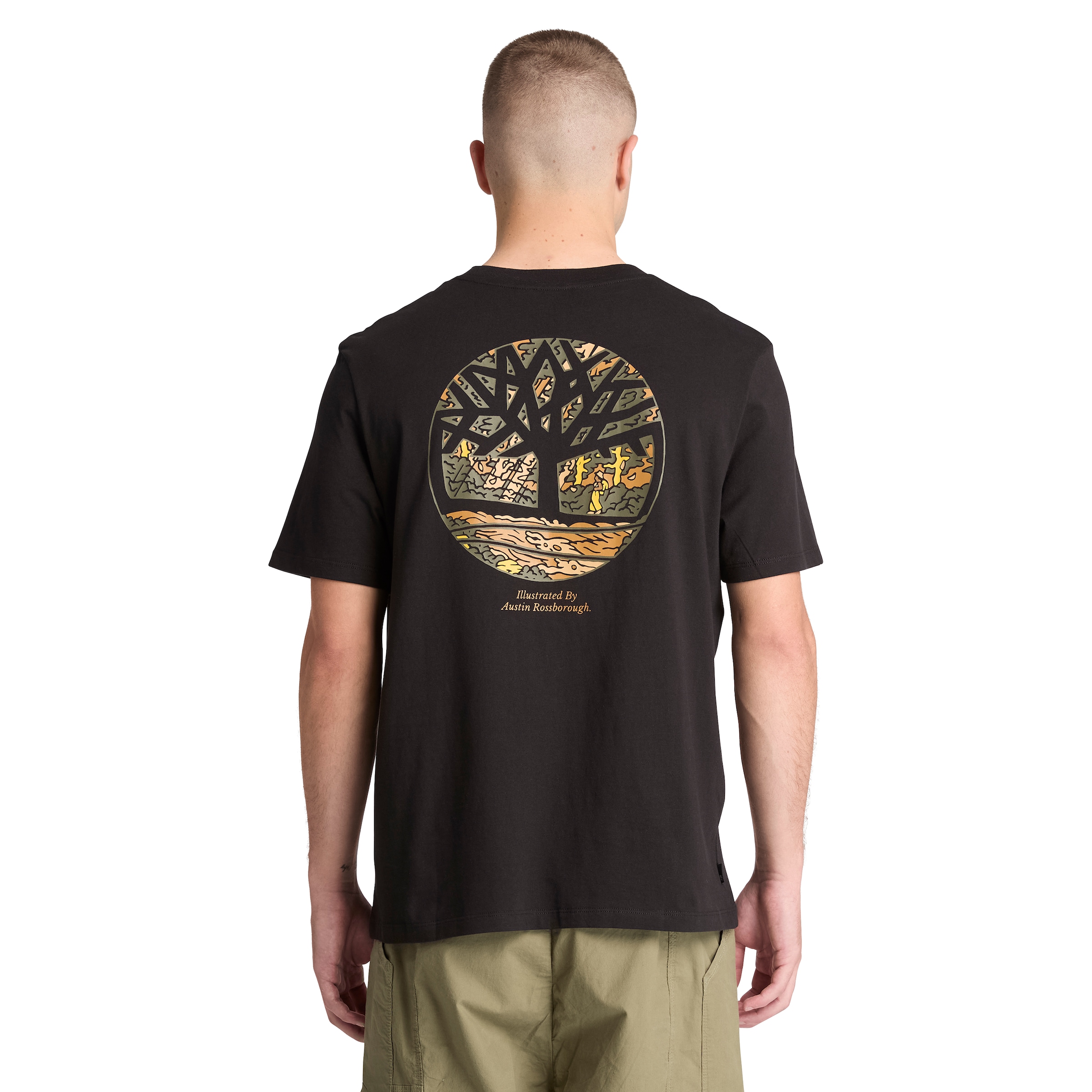 Timberland T-Shirt »Illustrated Tree Logo Back Graphic« mit Baumwolle, Kurzarmdesign