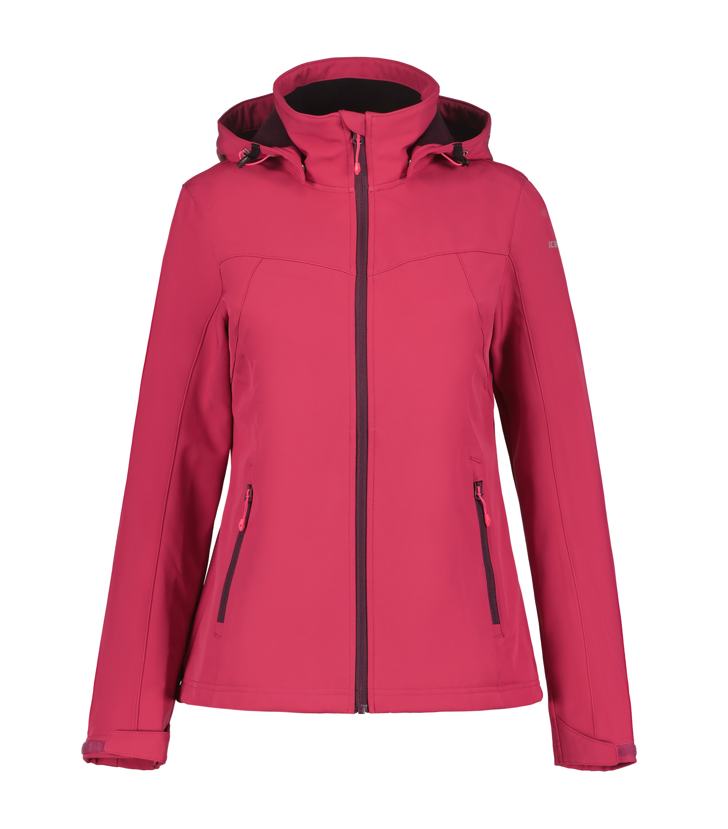 Icepeak Softshelljacke "D SOFTSHELLJACKE BRENHAM", mit Kapuze, mit hohem Stehkragen