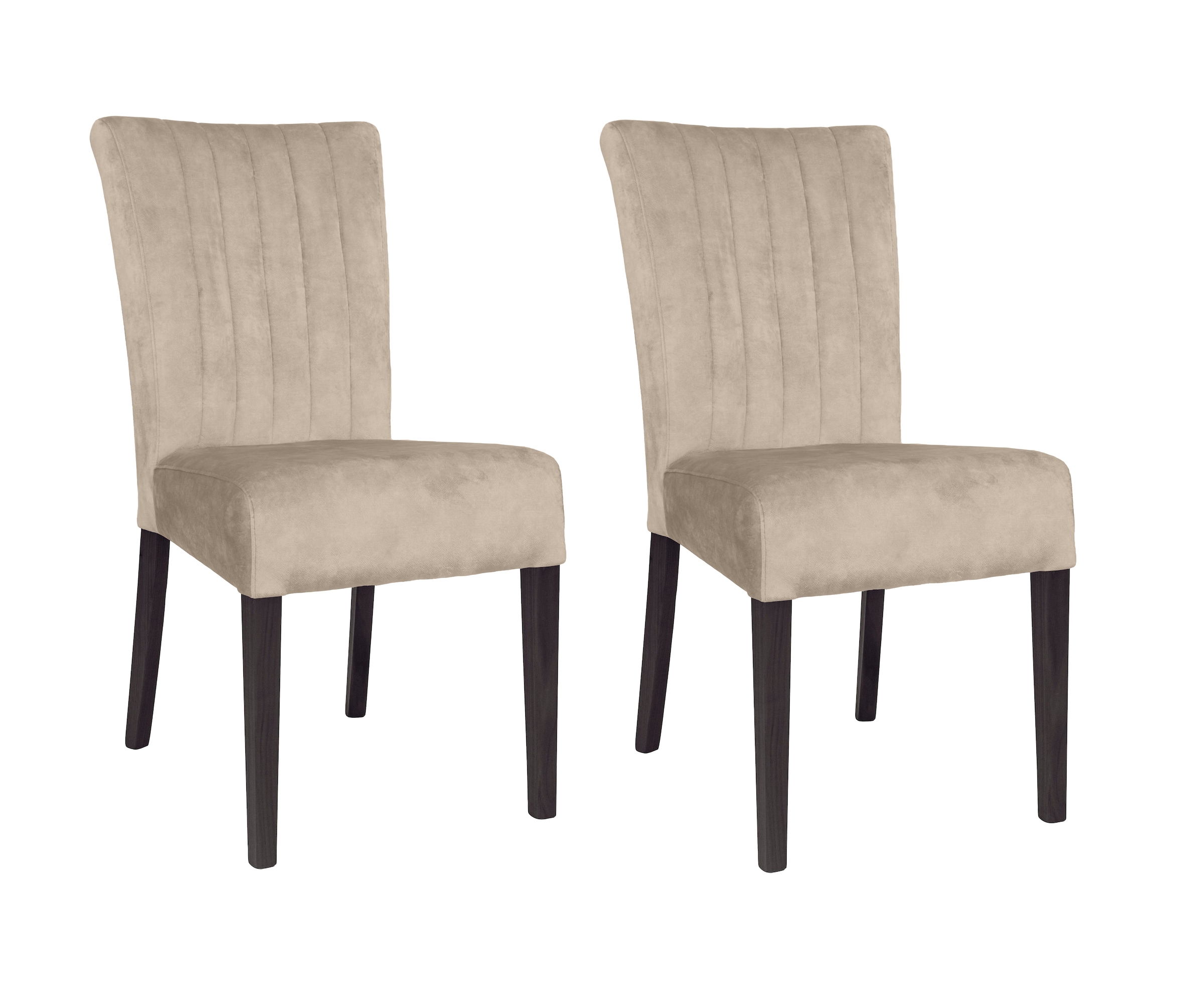 Home affaire 4-Fußstuhl (Set) 2 Stk.vertikale Nähte in der Rückenlehne günstig online kaufen