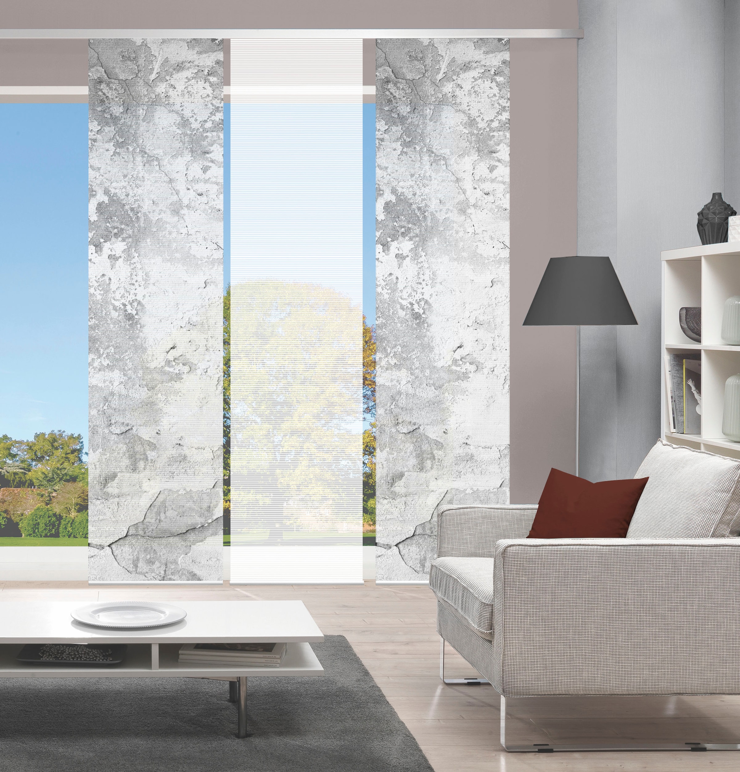 Vision S Schiebegardine "RAGUL 3er SET" Paneelwagen 3 Stk. tlg. Schiebevorh günstig online kaufen