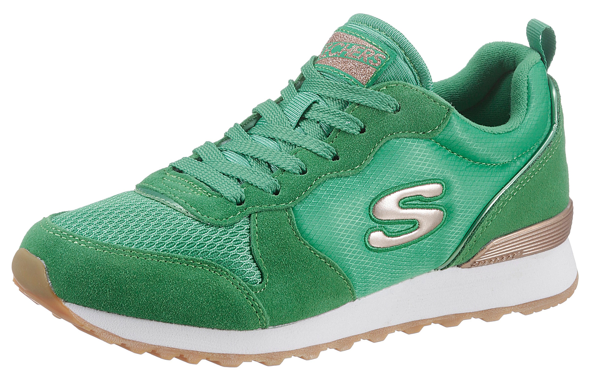 Skechers Sneaker "OG 85 - GOLDN GURL", Freizeitschuh, Halbschuh, Schnürschuh mit Air-Cooled Memory Foam