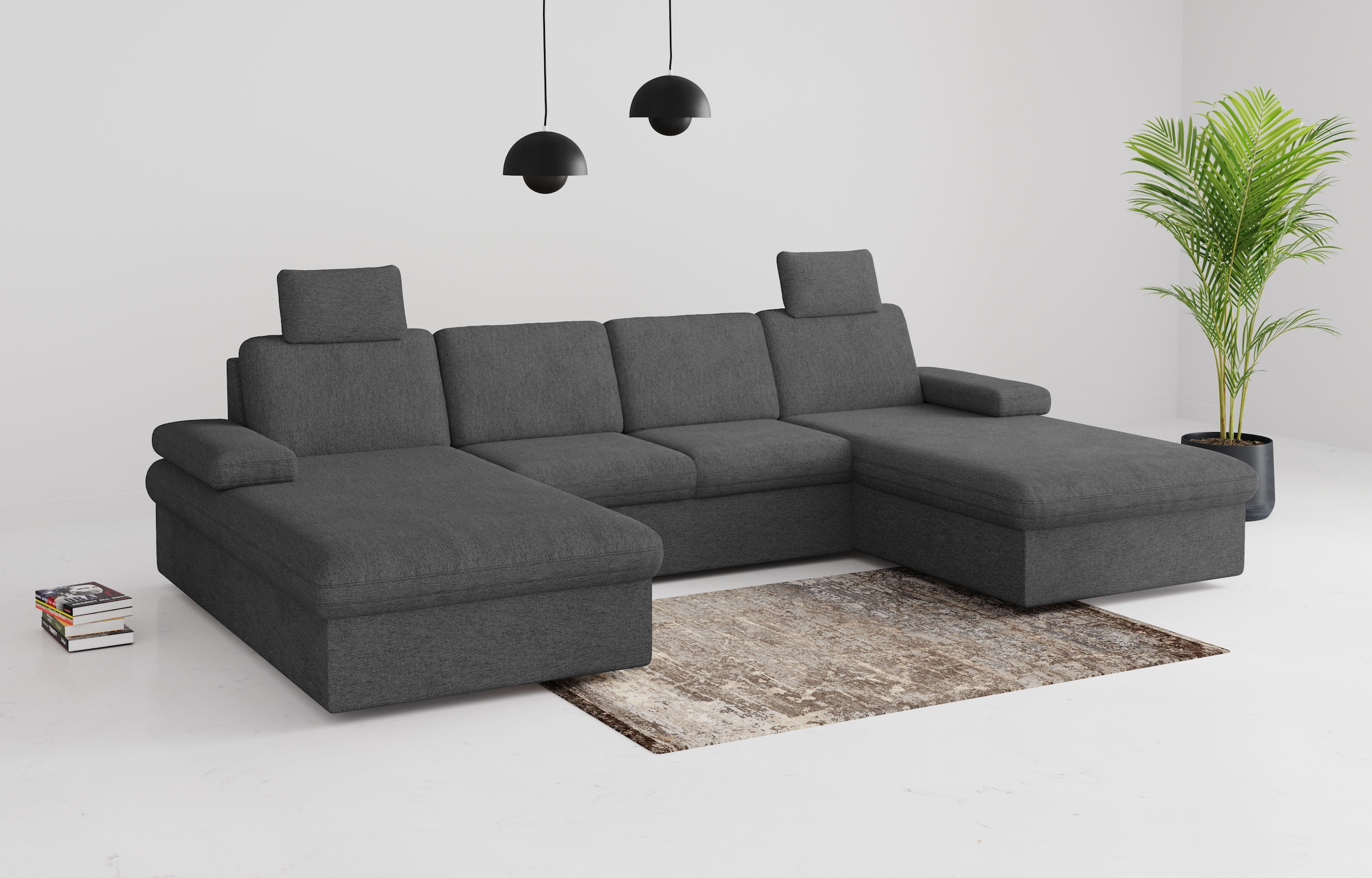 sit&more Wohnlandschaft "Moreno", mit Armteilverstellung,wahlweise mit Bett günstig online kaufen