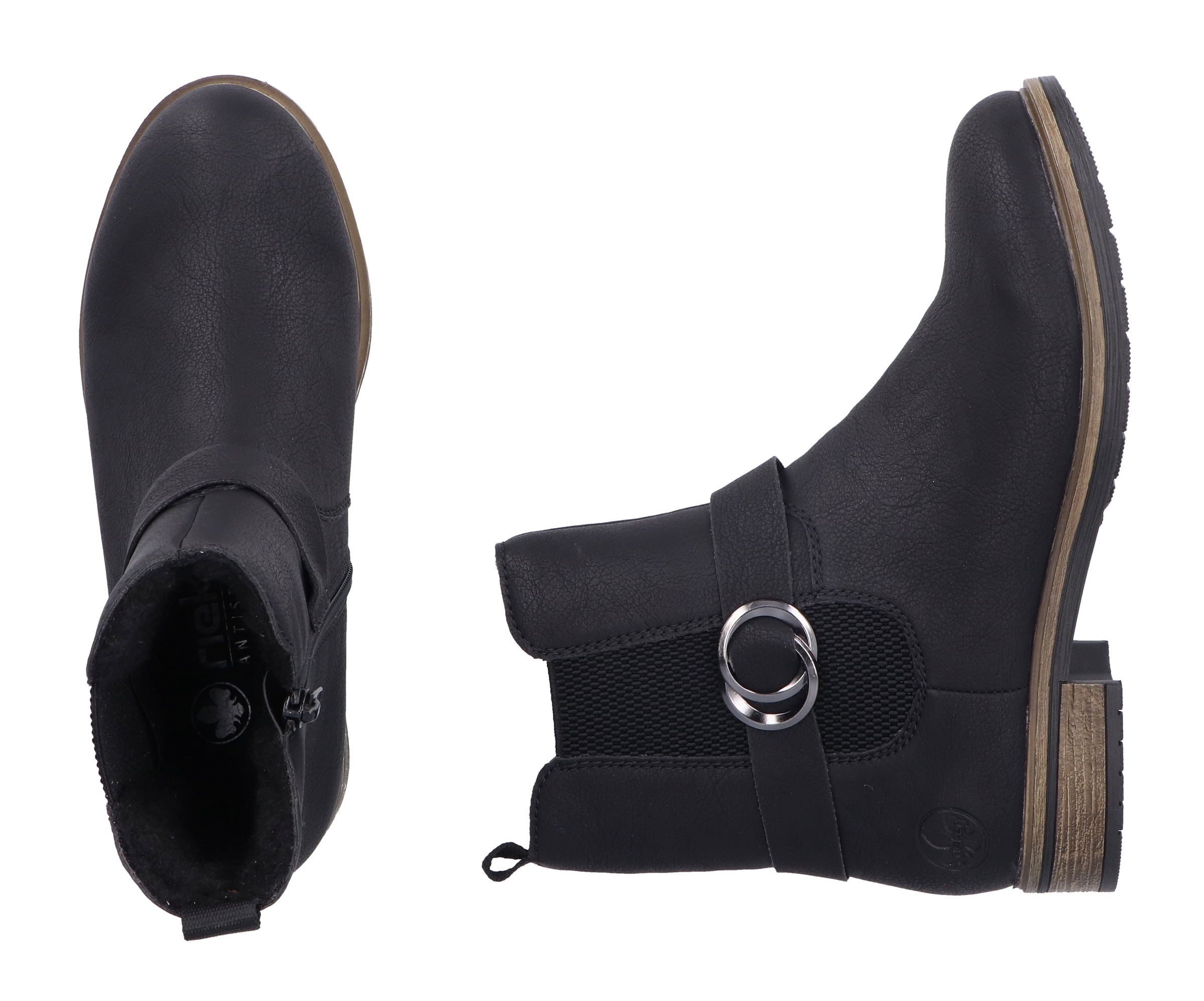Rieker Winterstiefelette, Chelseaboots, Boots, Blockabsatz, mit Innenreißverschluss