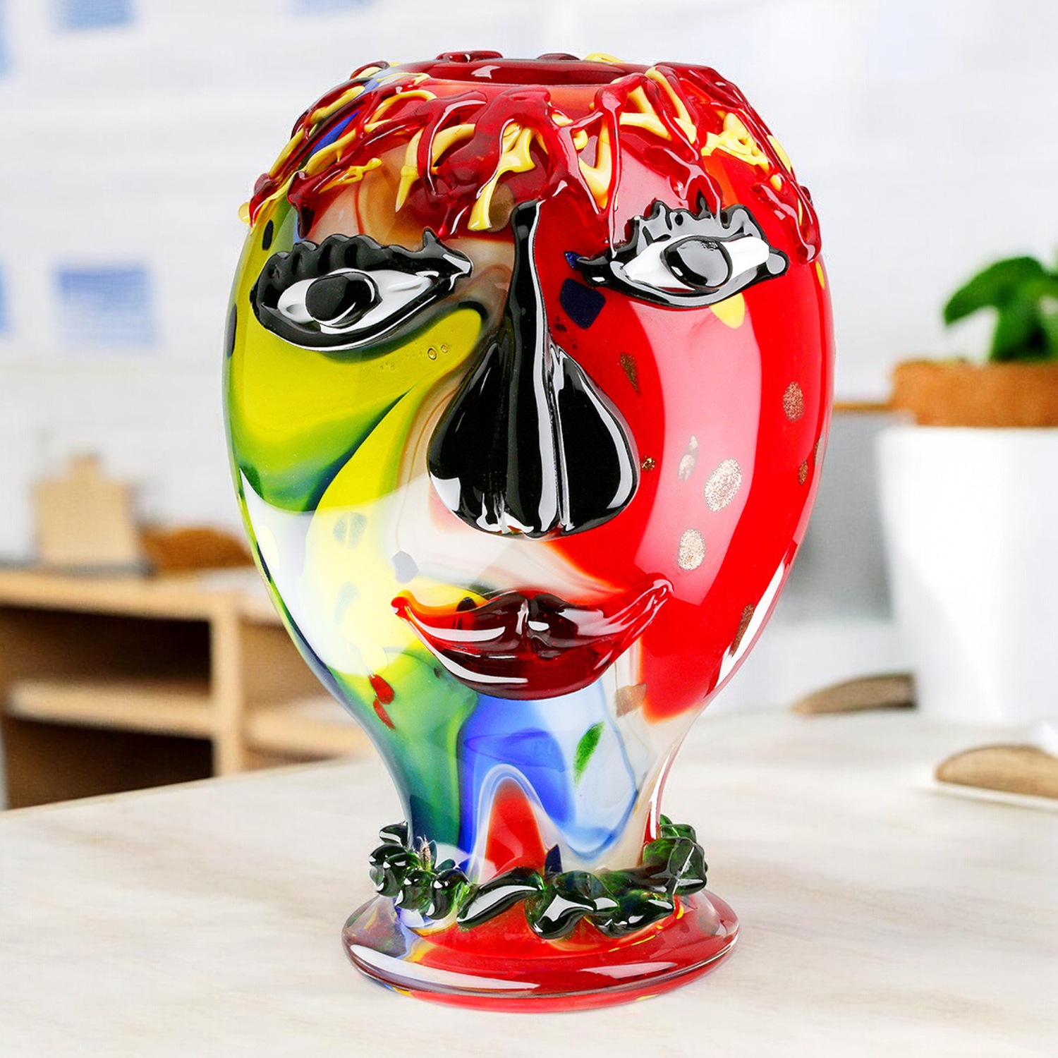 Casablanca by Gilde Tischvase "Gesichtsvaseb Andrew, mehrfarbig H.29 cm", ( günstig online kaufen