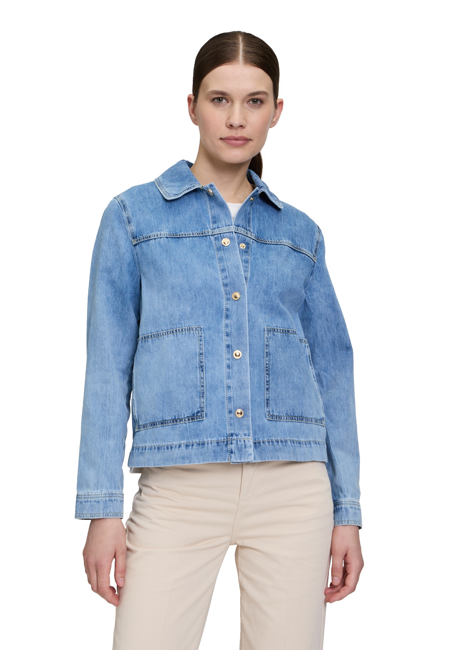 Cartoon Jackenblazer "Cartoon Damen Jeansjacke mit aufgesetzten Taschen", T günstig online kaufen