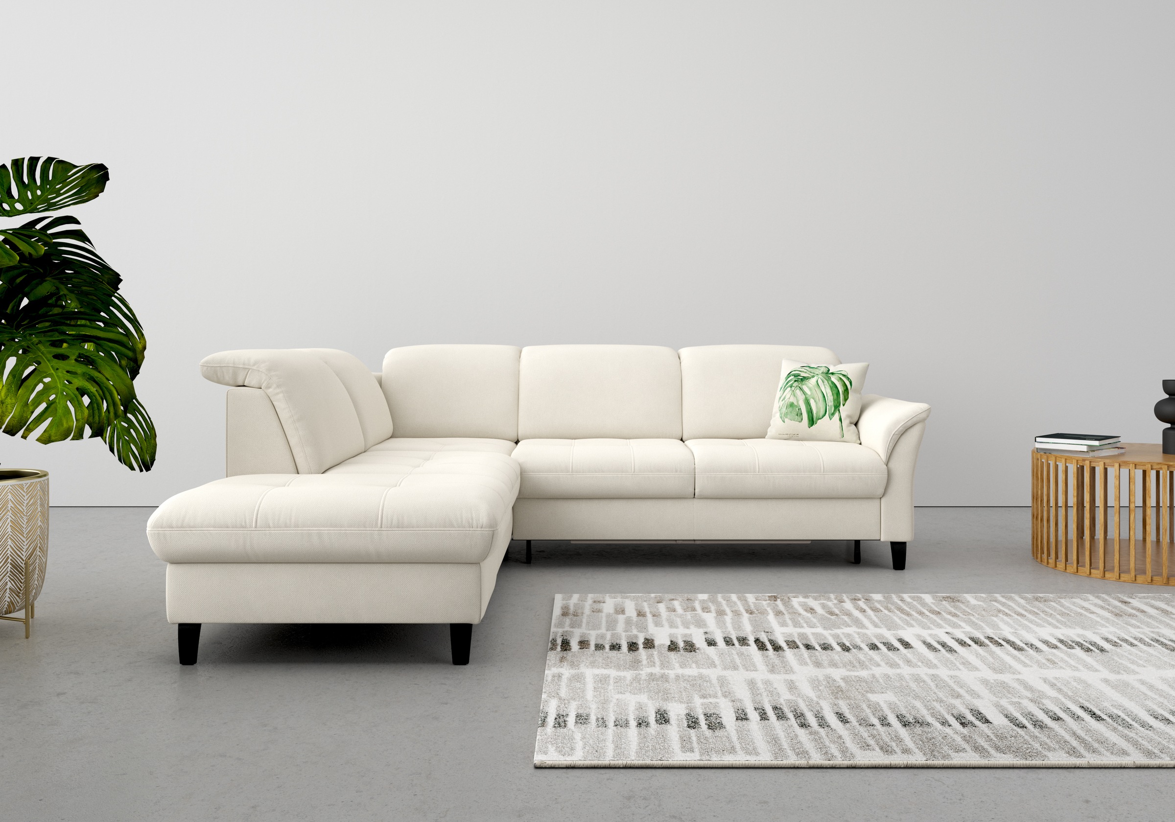 sit&more Ecksofa »Maggiore L-Form«, wahlweise mit Kopfteilverstellung, Bettfunktion und Stauraum