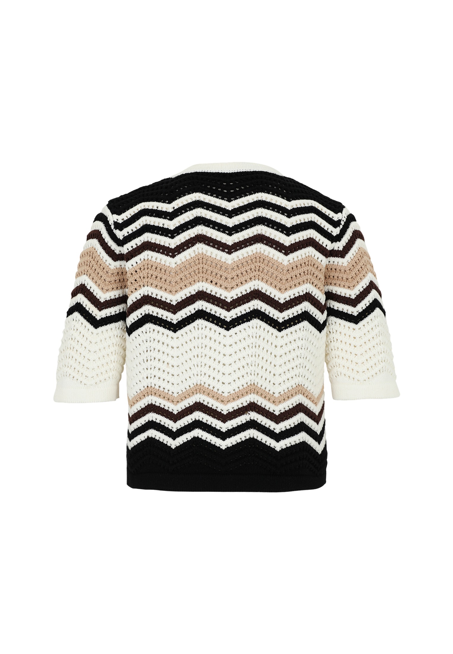 Thumbnail - Zero Strickjacke "Damen Strickjacke mit Zickzackmuster" 1 Stk. tlg. Knopfleiste