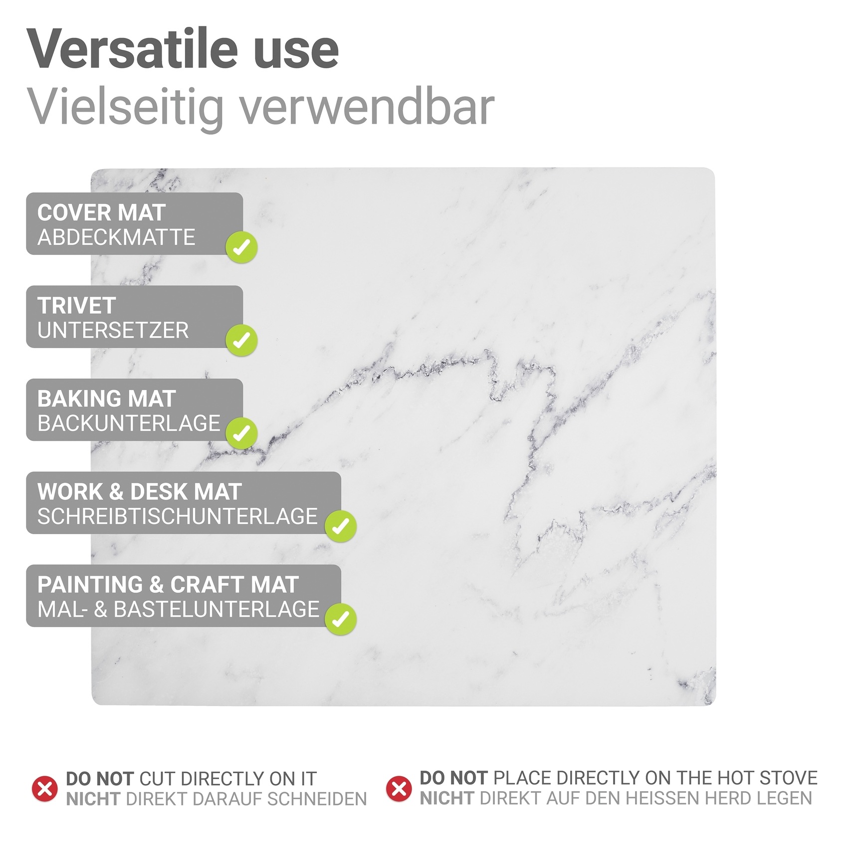 WENKO Herd-Abdeckplatte »Modell Marmor«