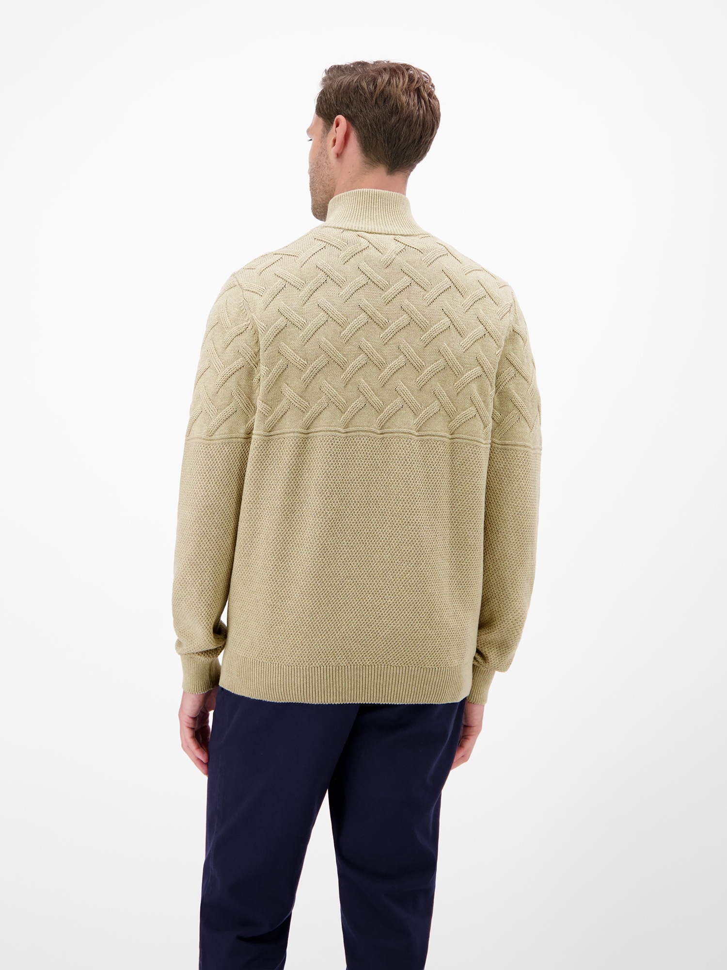 LERROS Strickpullover "Herren-Troyer mit Jacquardmuster" günstig online kaufen