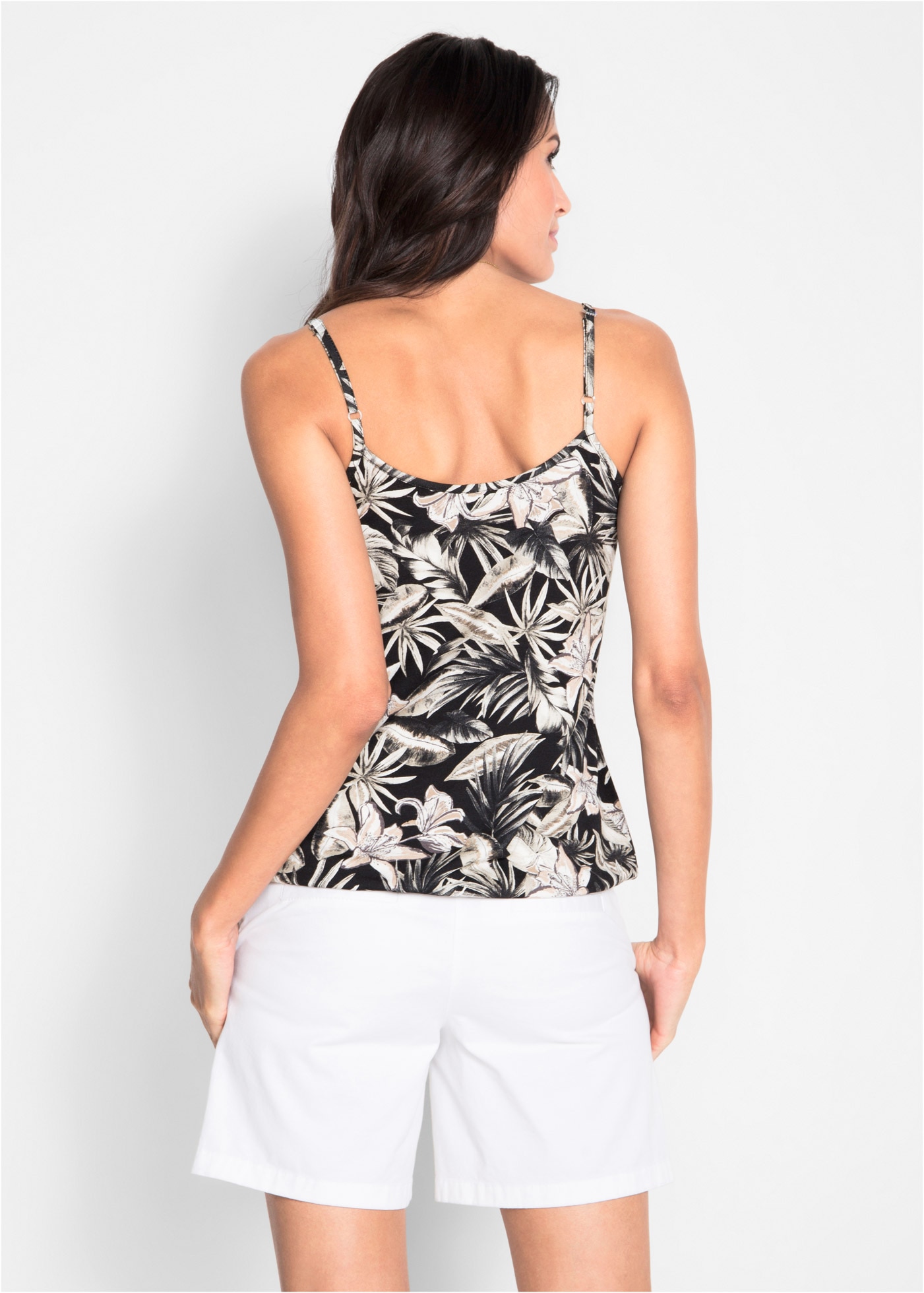 bonprix Spaghettitop 1 tlg. locker geschnitten, schmale Träger, Blumendruck