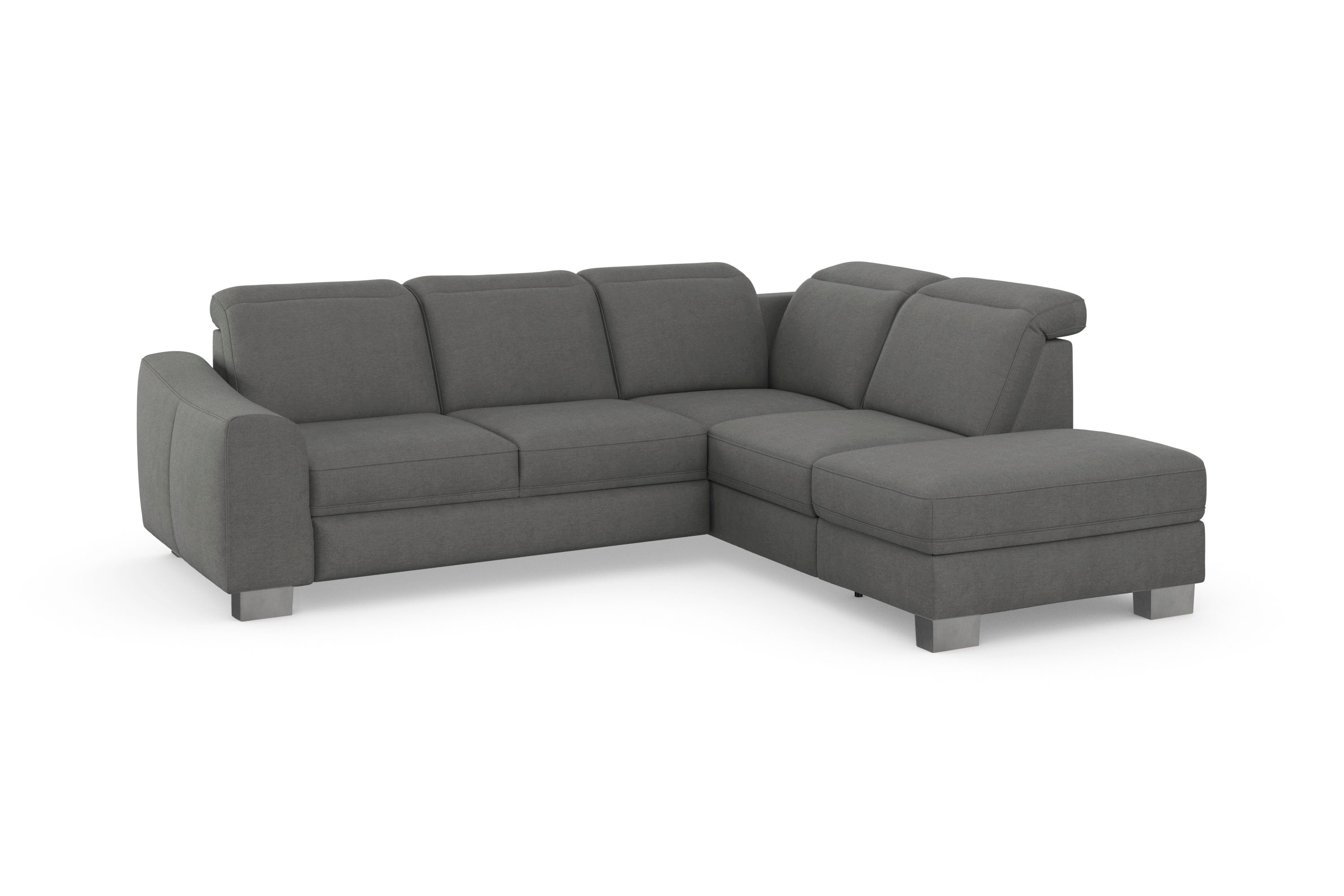 Thumbnail - sit&more Ecksofa "Dundee L-Form", mit Federkern und Edelstahlfüßen, wahlweise mit Kopfteilverstellung