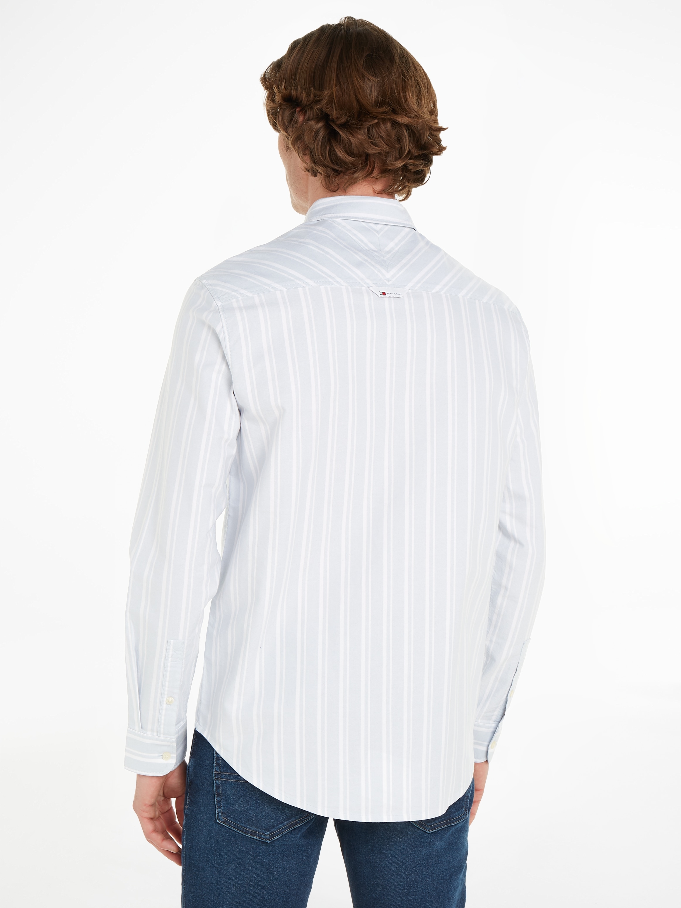 Tommy Jeans Langarmhemd "TJM REG OXFORD STRIPE SHIRT", mit Brusttasche günstig online kaufen