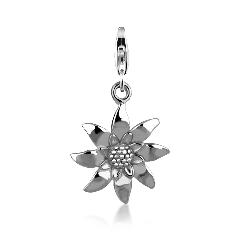 Nenalina Charm-Einhänger »Nenalina Charm Edelweiss Blume Anhänger 925 Silber«