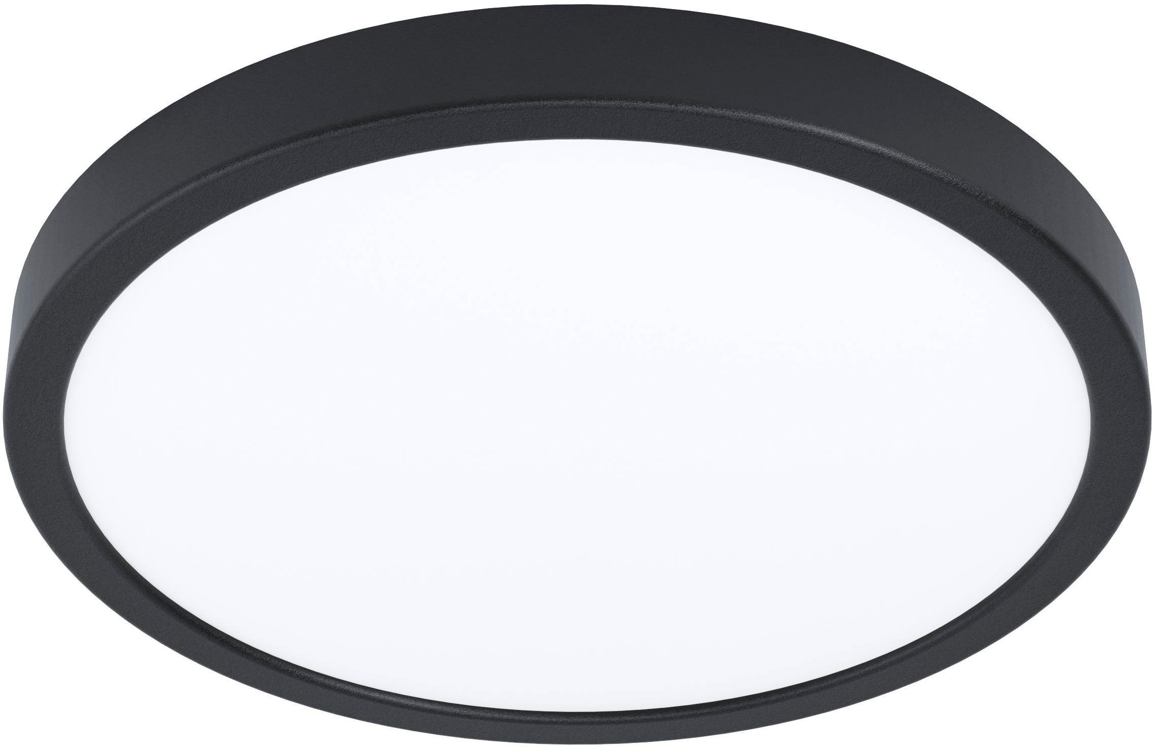 EGLO Aufbauleuchte "Fueva 5 Deckenleuchte, Deckenbeleuchtung, schwarz, weiß, Aufbaulampe", 1, Ø 28,5cm H: 2,8cm, 1 Stk.schwarz, Leuchten, Ø 28,5 cm,