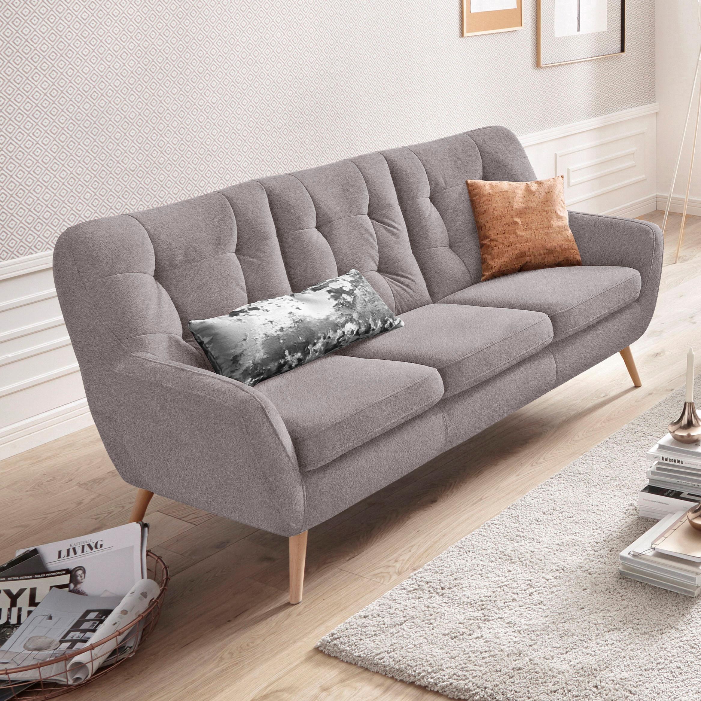 exxpo - sofa fashion 3-Sitzer "Scandi, bequem, aufwendige Rückenpolsterung für mehr Sitzkomfort", aktuelle Farben in hoc