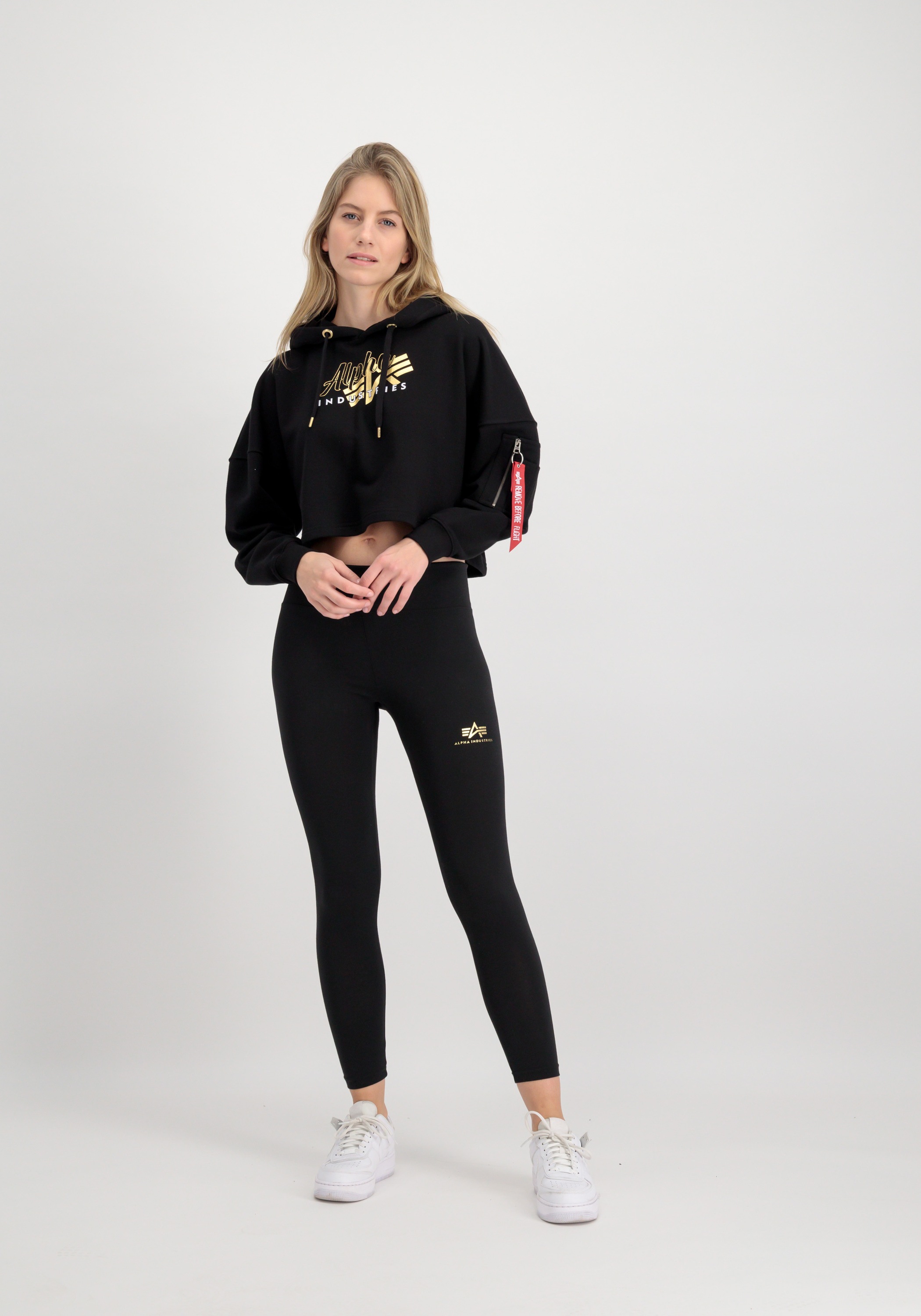 Alpha Industries Hoodie Alpha Industries Women Hoodies Gold Logo COS Hoodie Wmn